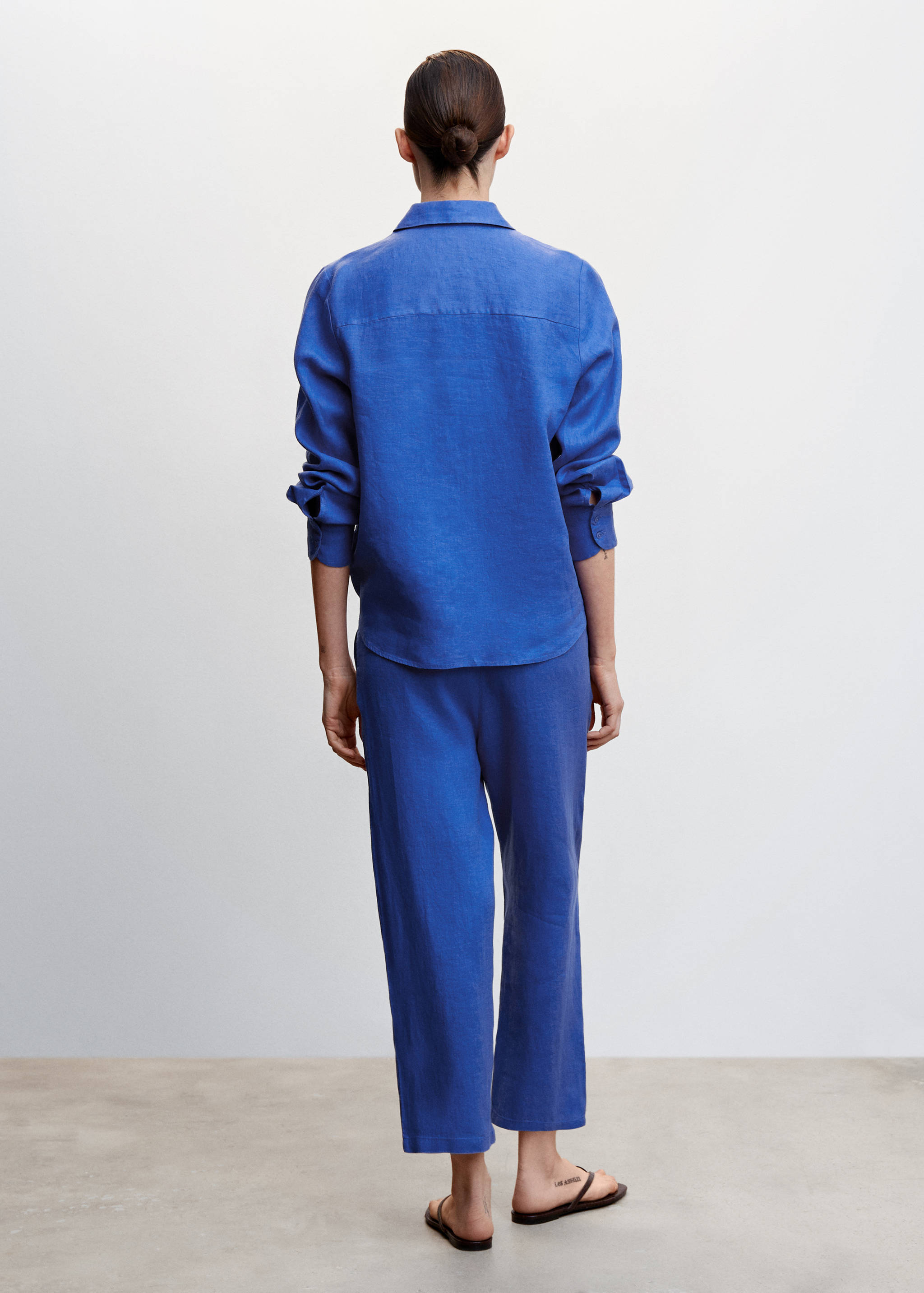 Рубашка 100% лен - Обратная сторона изделия