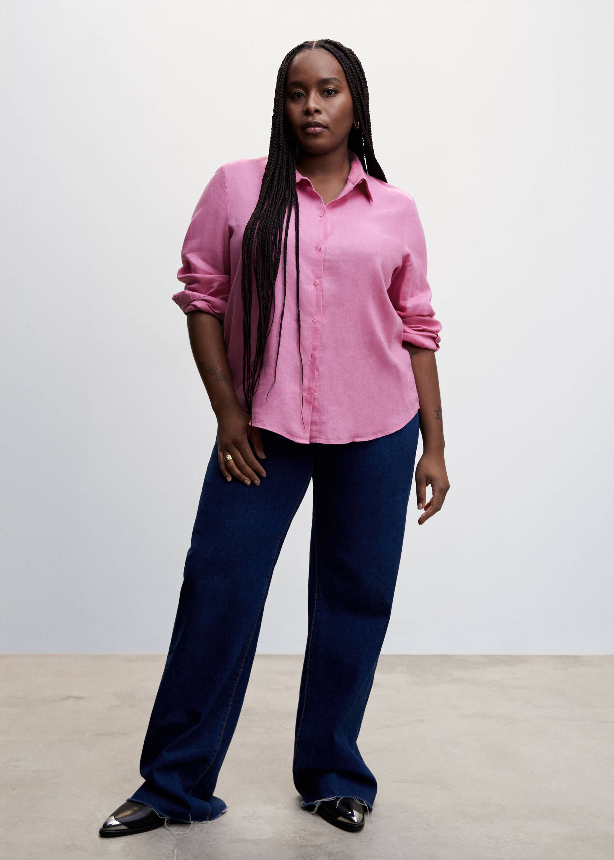 Рубашка 100% лен - Деталь изделия 3