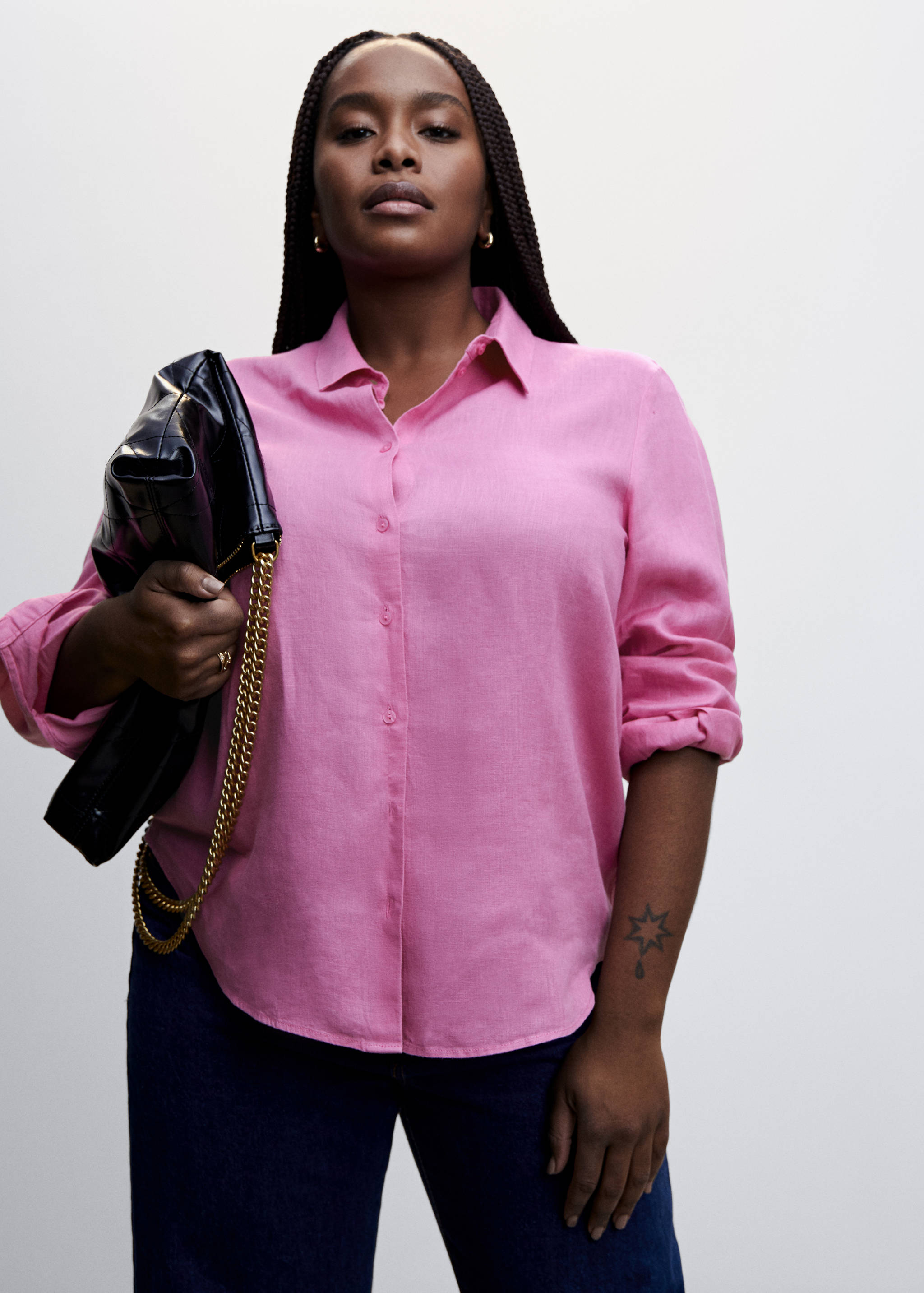 Рубашка 100% лен - Деталь изделия 5