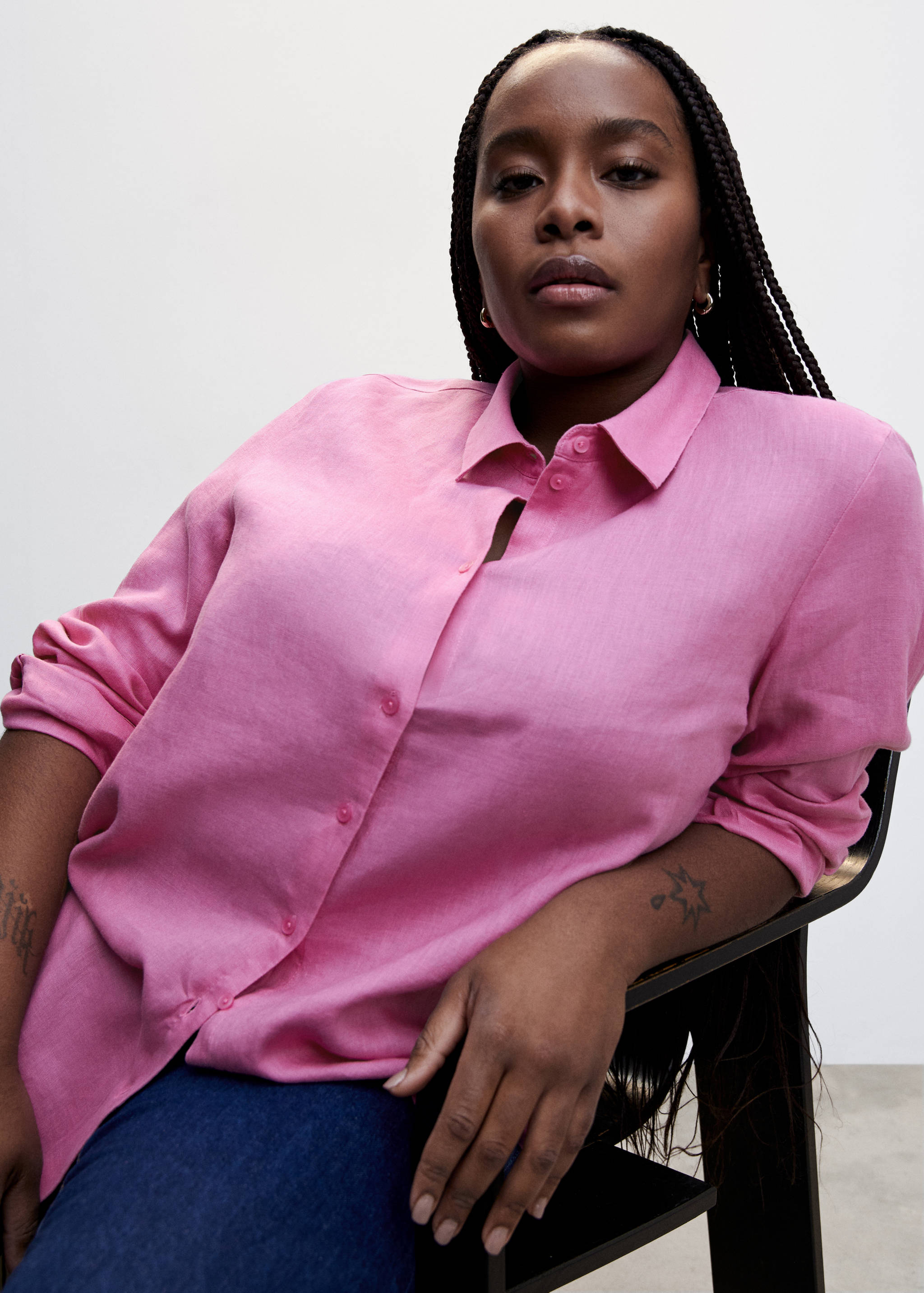 Рубашка 100% лен - Деталь изделия 4