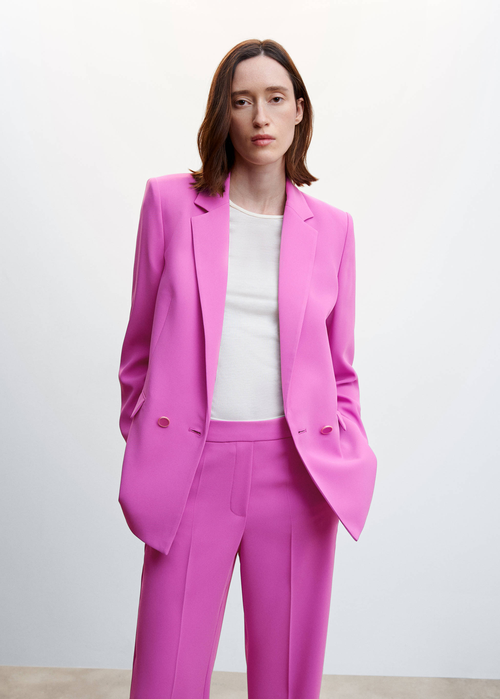 Suit blazer with buttons  - Medium plane