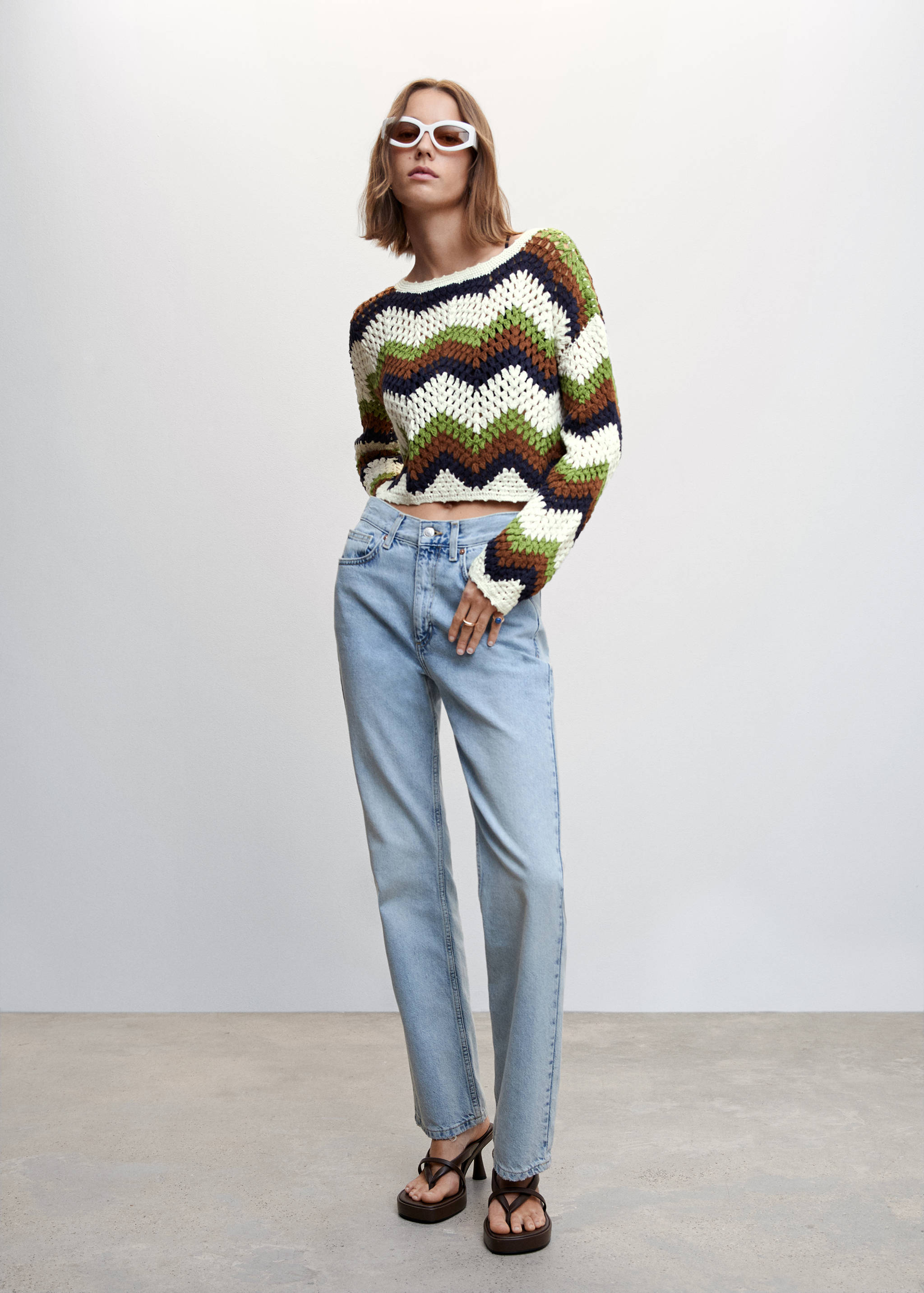 Crochet cotton  sweater - General plane