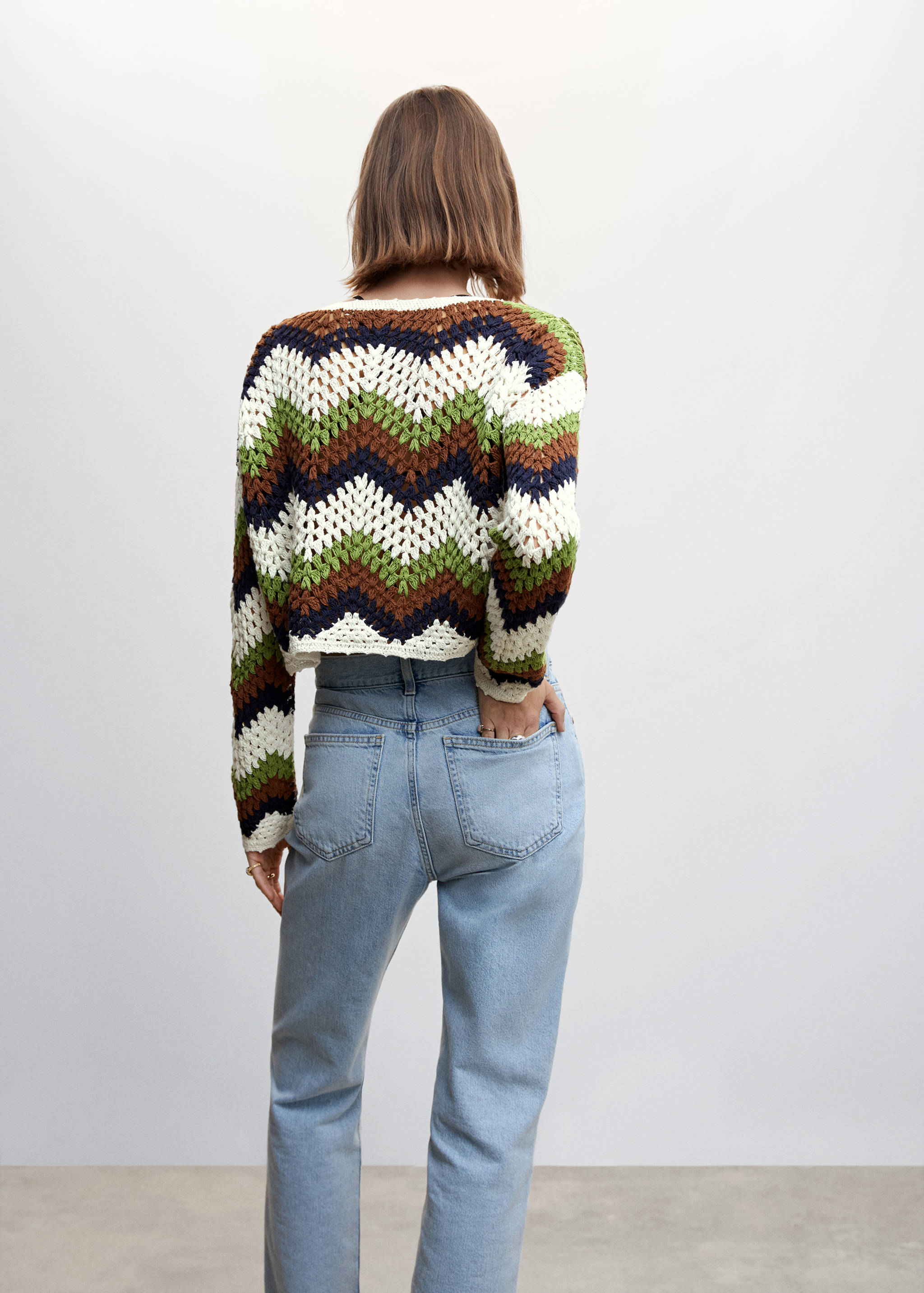 Crochet cotton  sweater - Reverse of the article