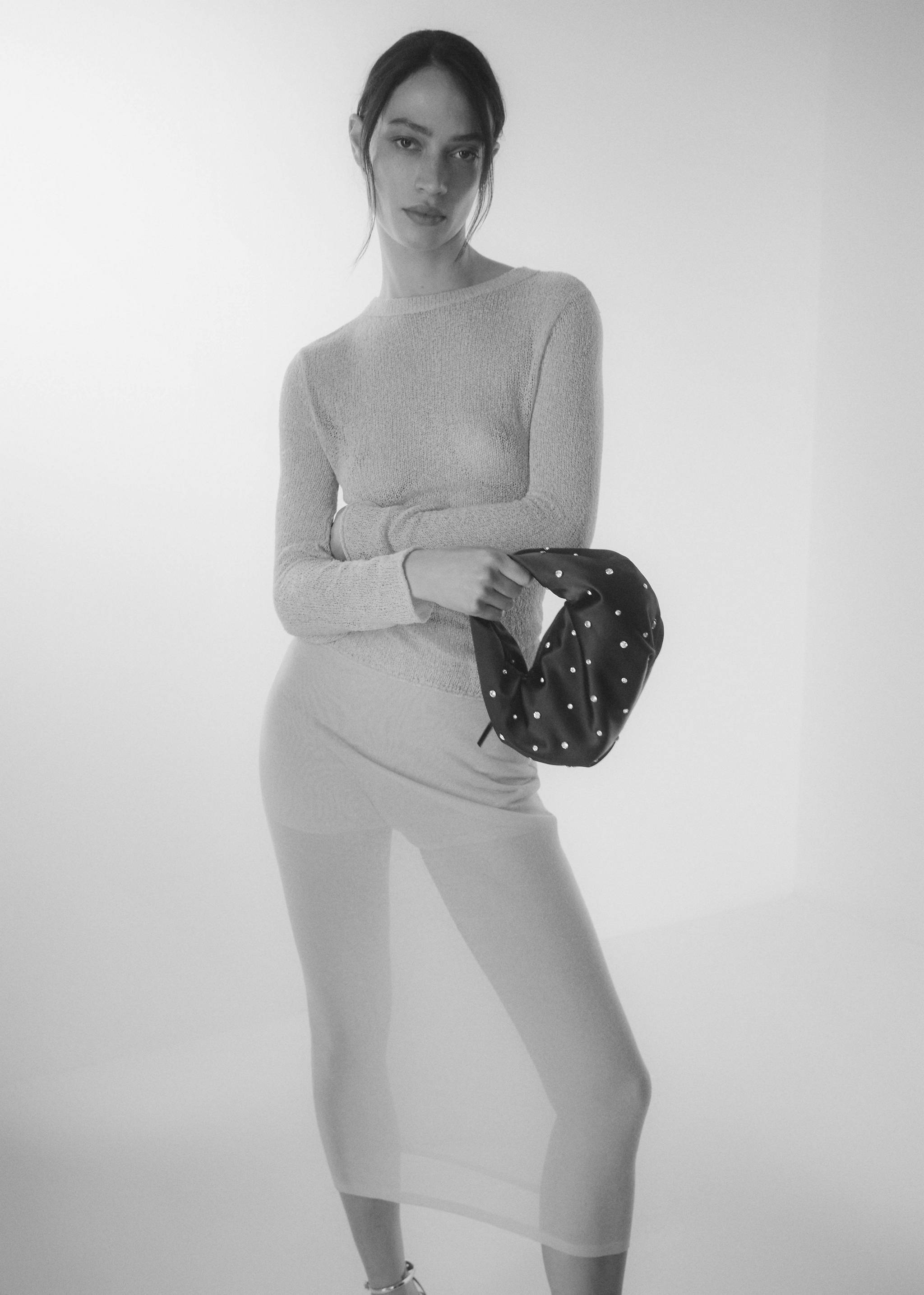 迷你水钻链条手袋 - null