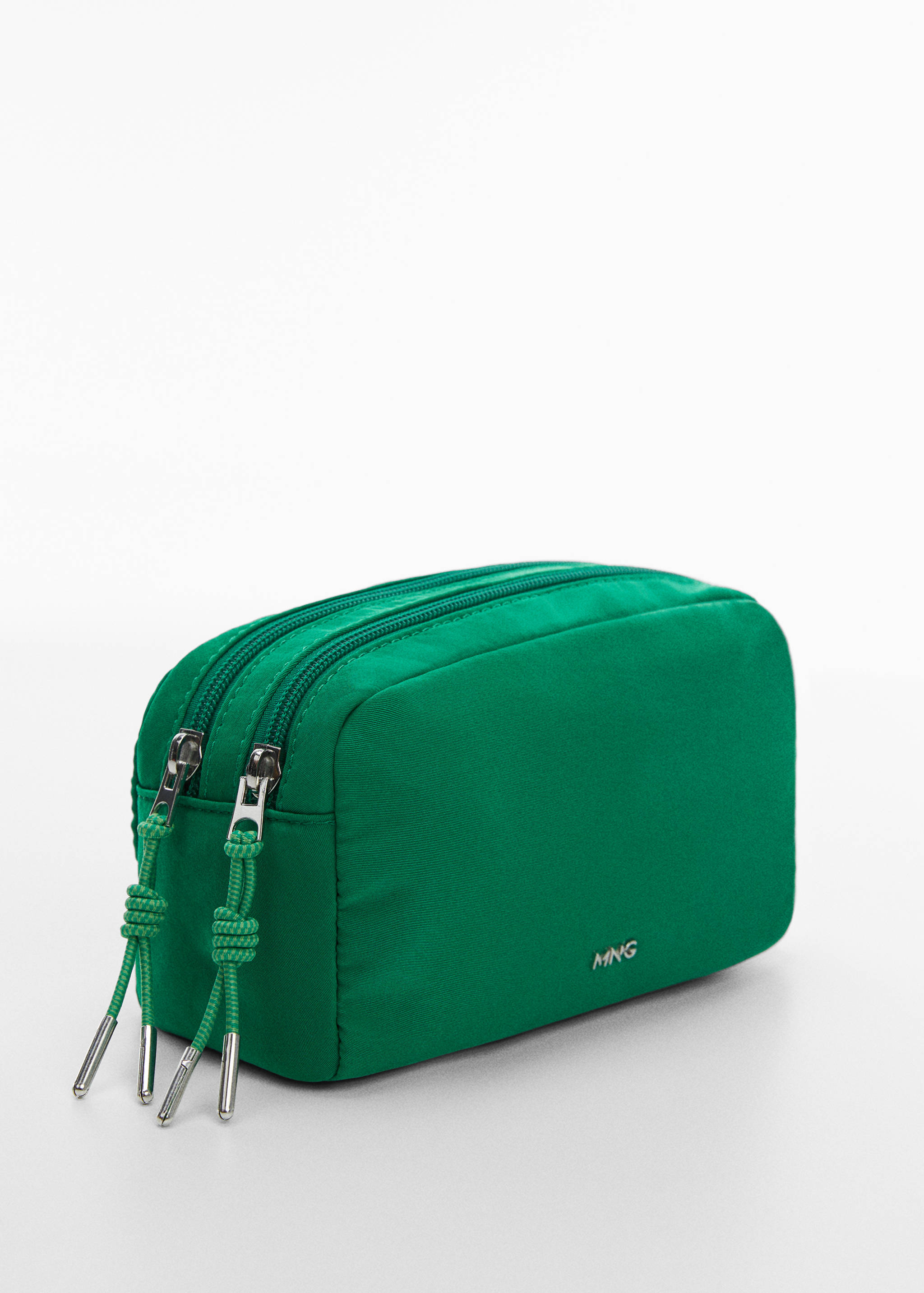 Trousse de maquillage nylon double fermeture Éclair - Plan moyen