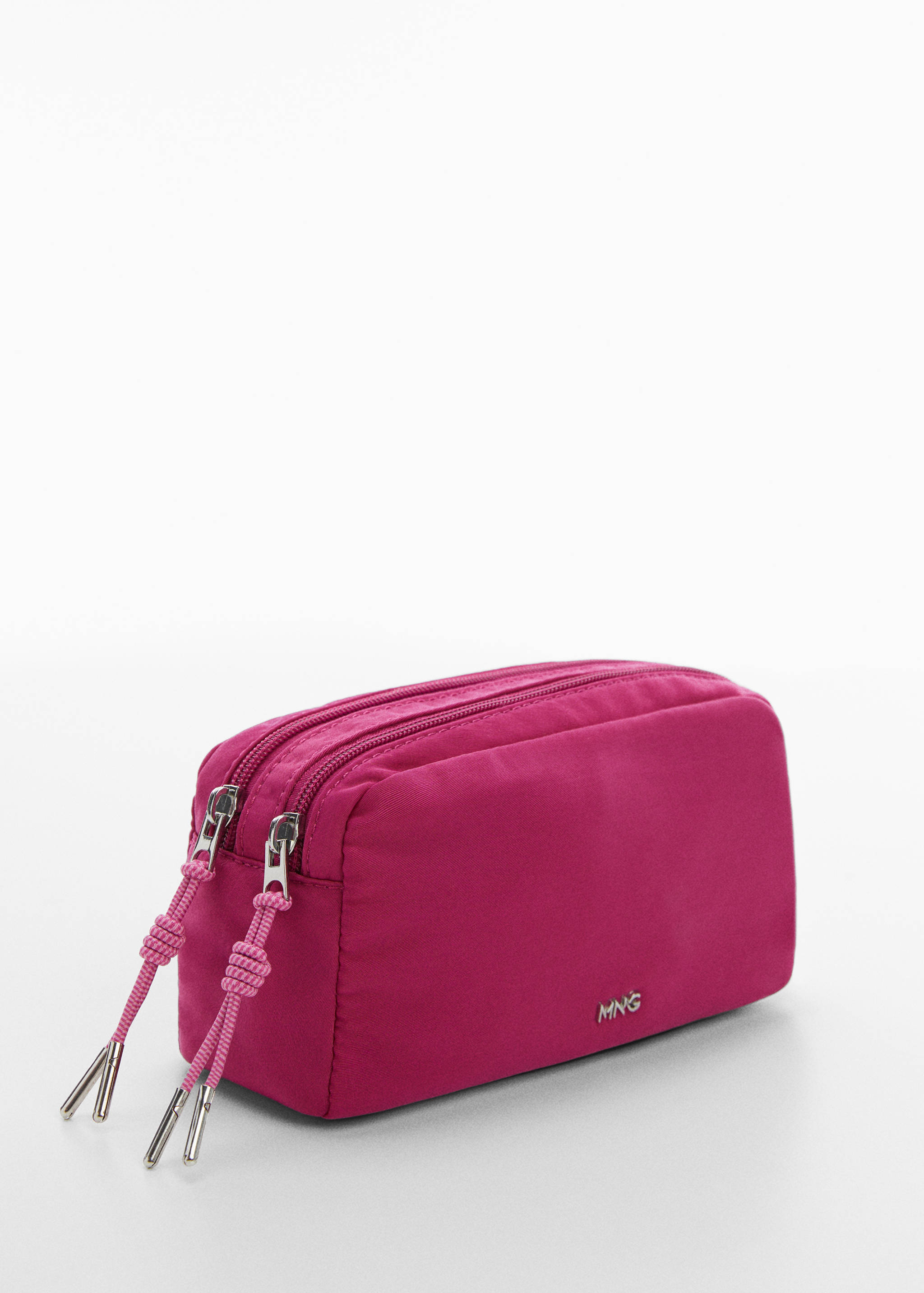 Trousse de maquillage nylon double fermeture Éclair - Plan moyen