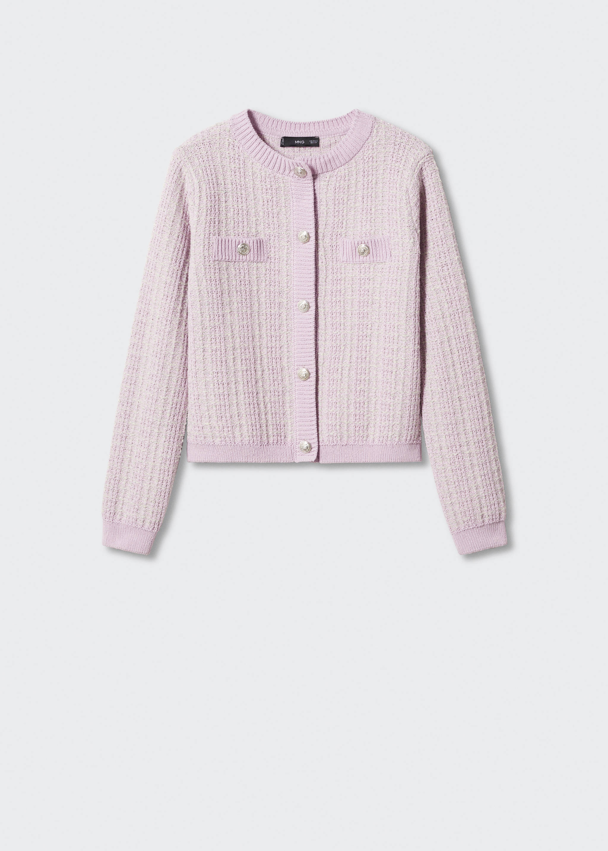 Твидовый кардиган с карманами - Изделие без модели