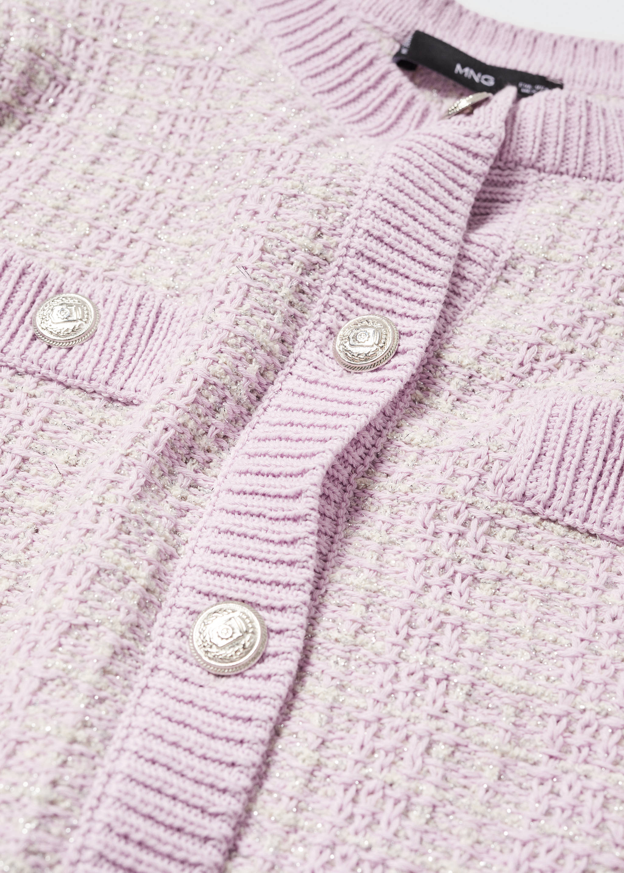 Твидовый кардиган с карманами - Деталь изделия 8