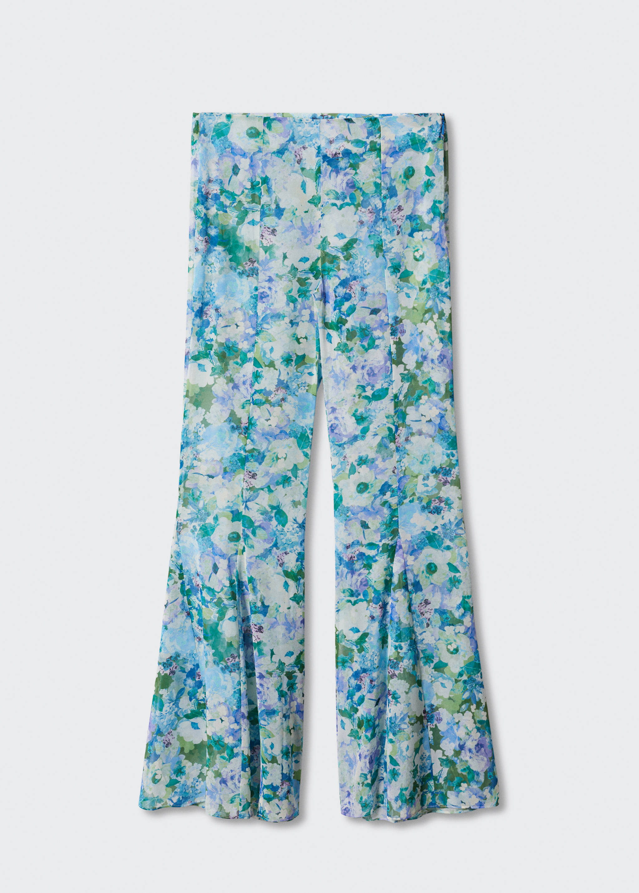 Flared floral-print trousers - Article without model