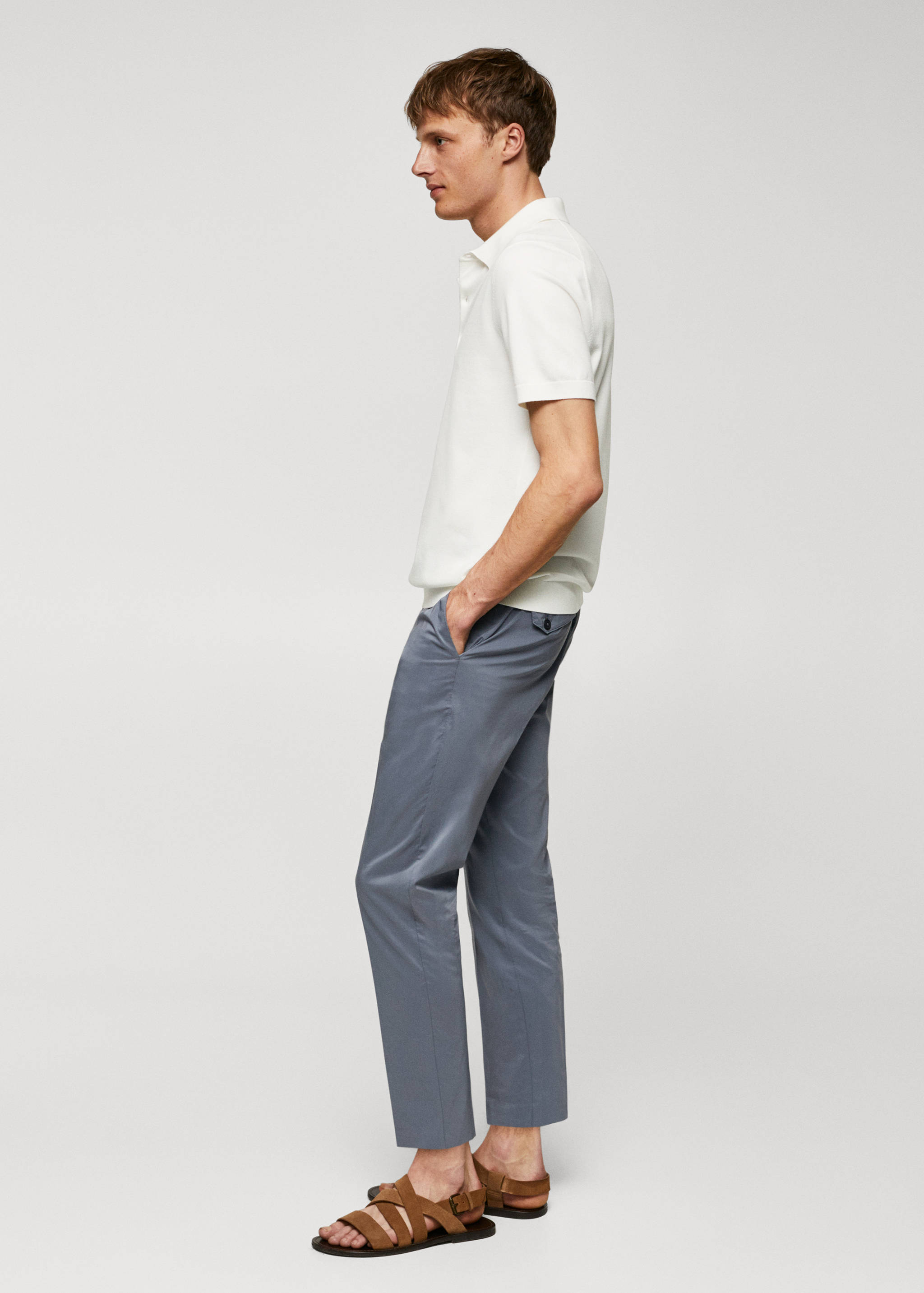 Fine-knit polo shirt - Details of the article 2