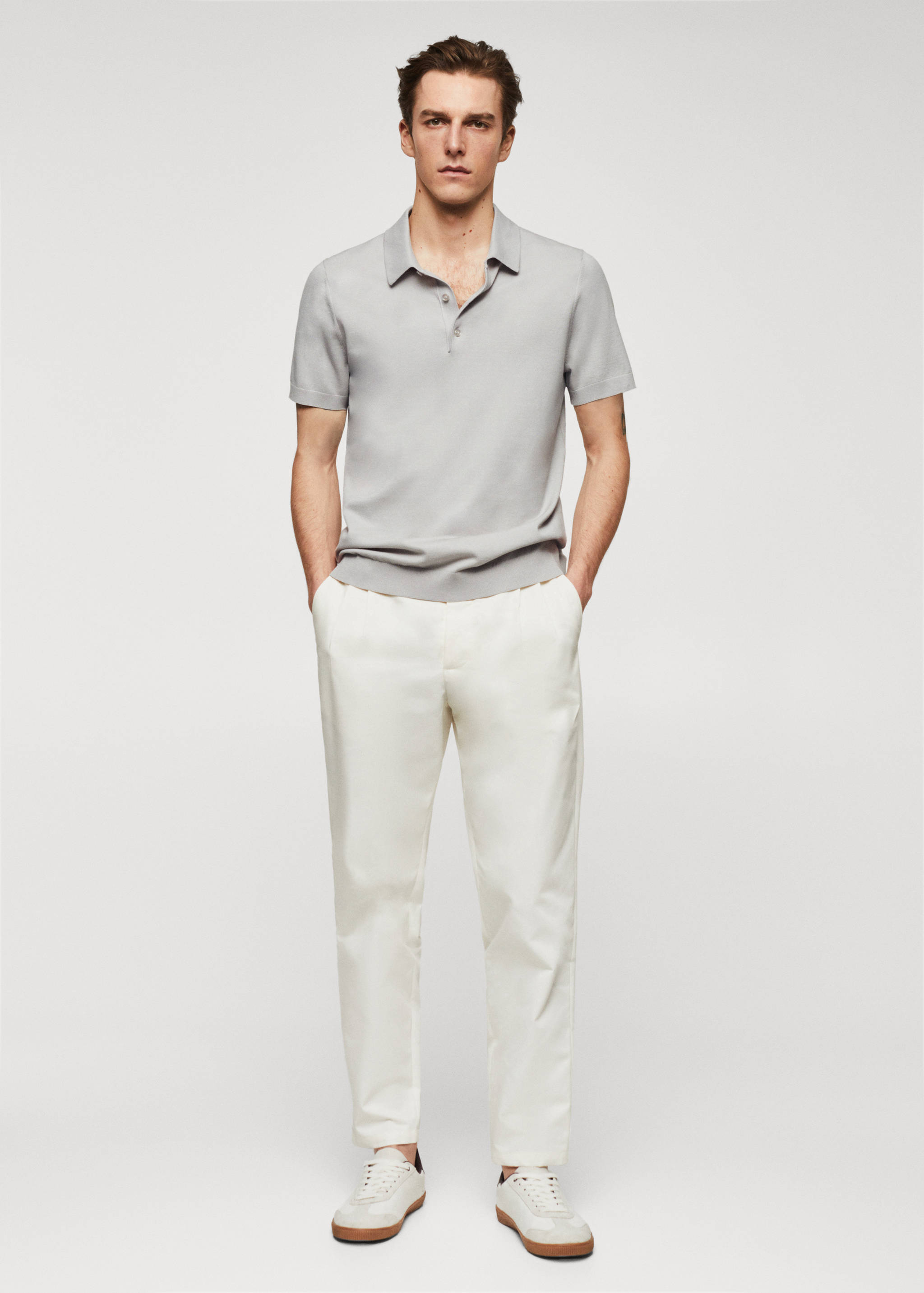 Fine-knit polo shirt - General plane