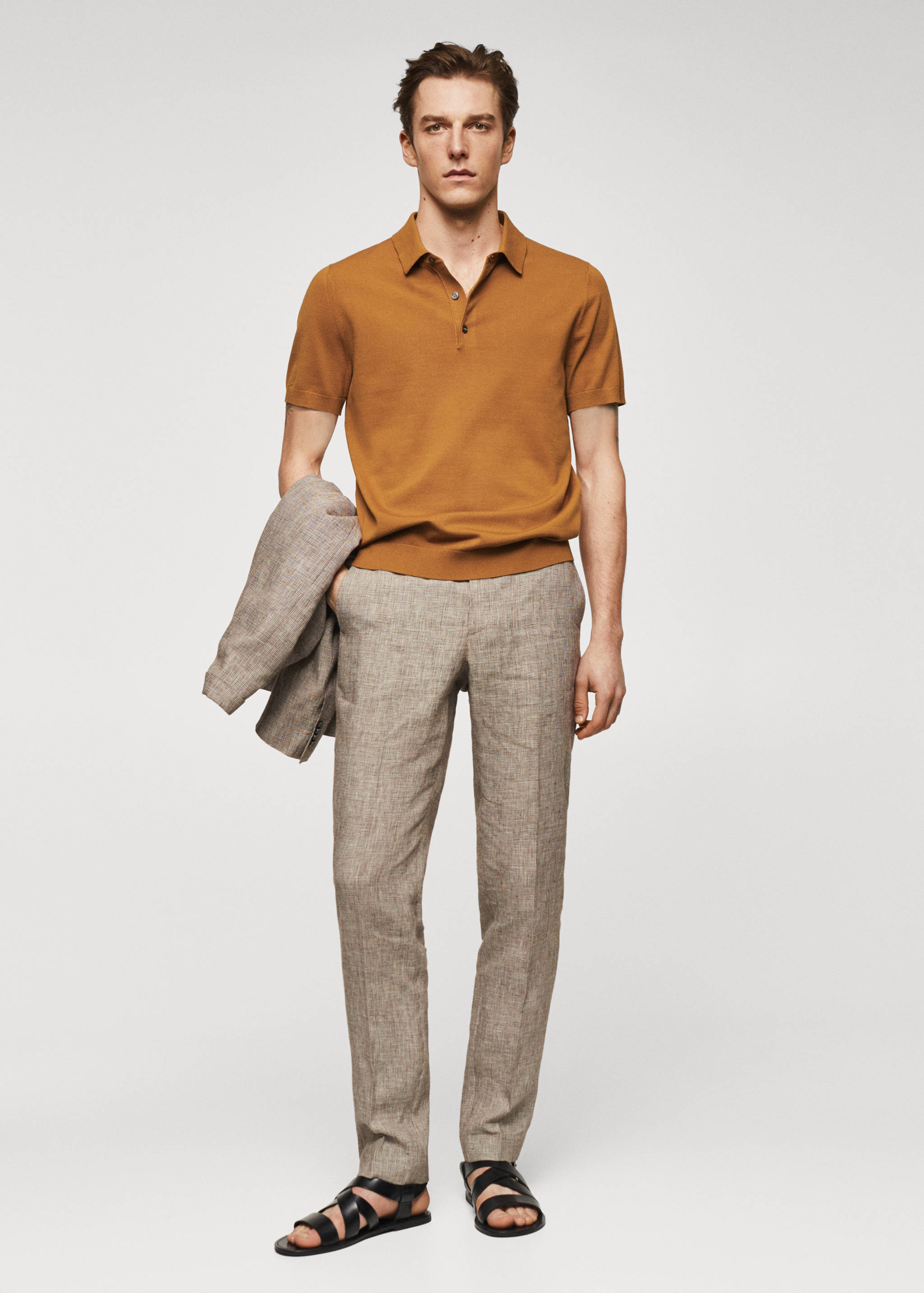 Fine-knit polo shirt - General plane