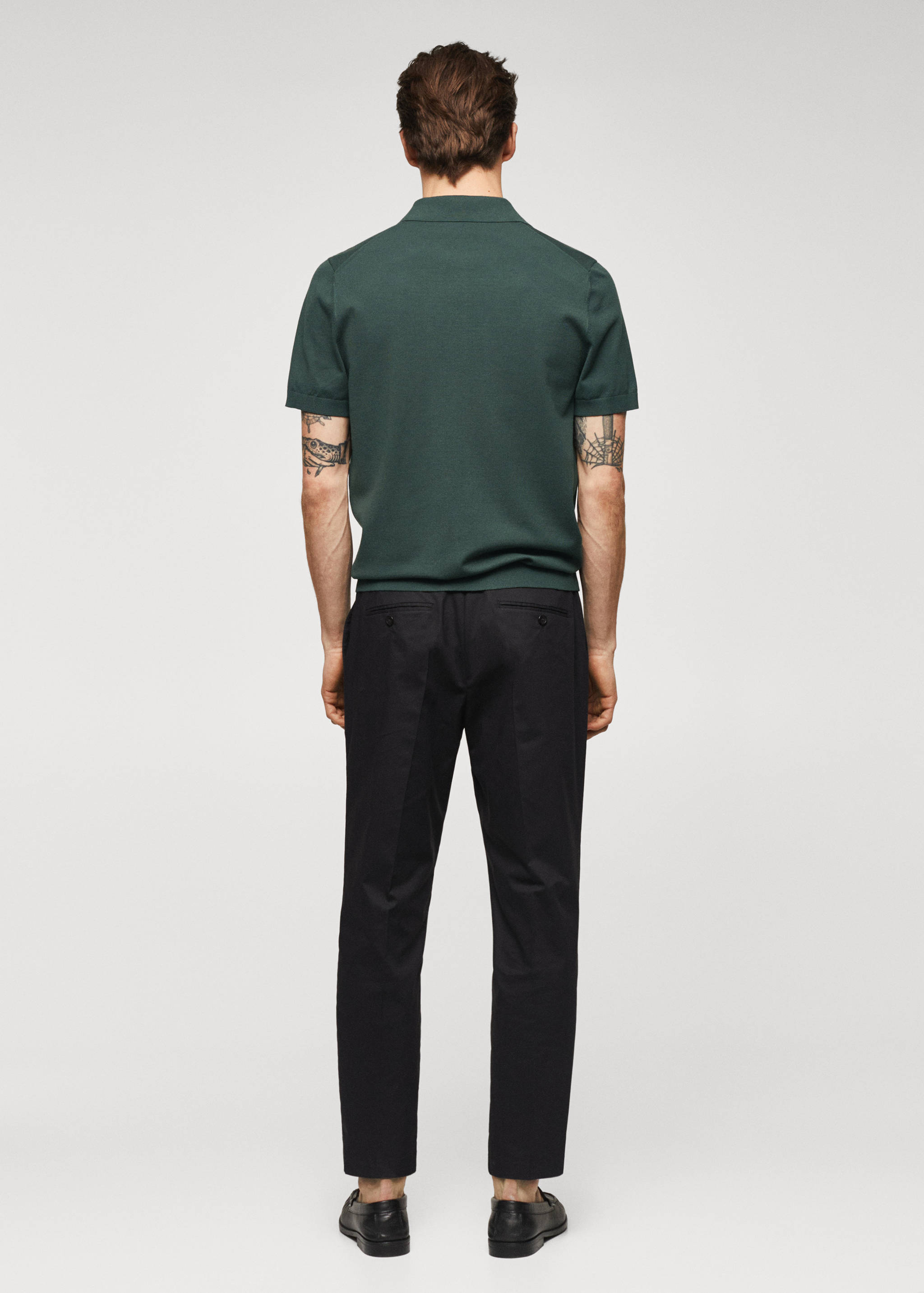 Fine-knit polo shirt - Reverse of the article