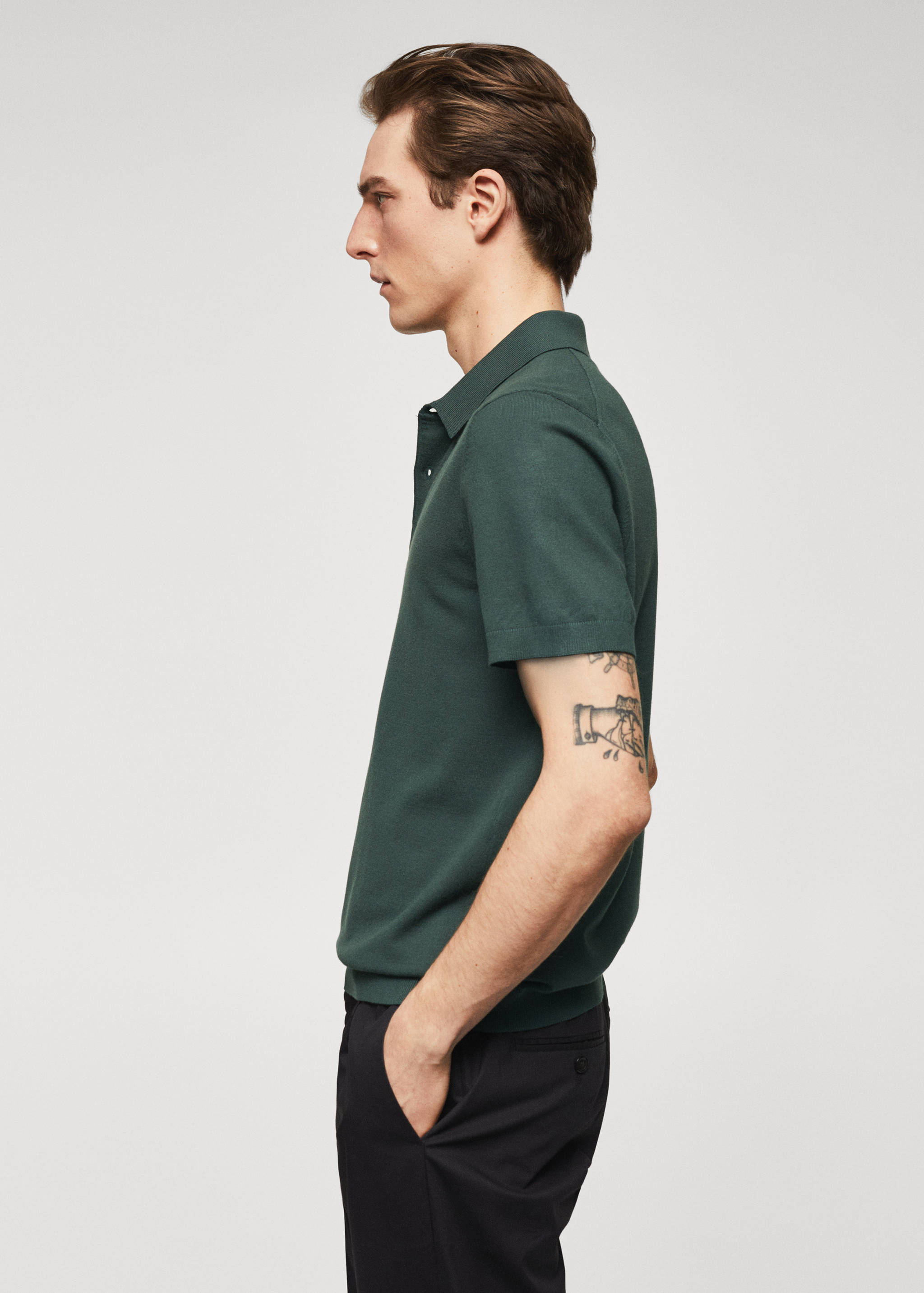 Fine-knit polo shirt - Details of the article 6