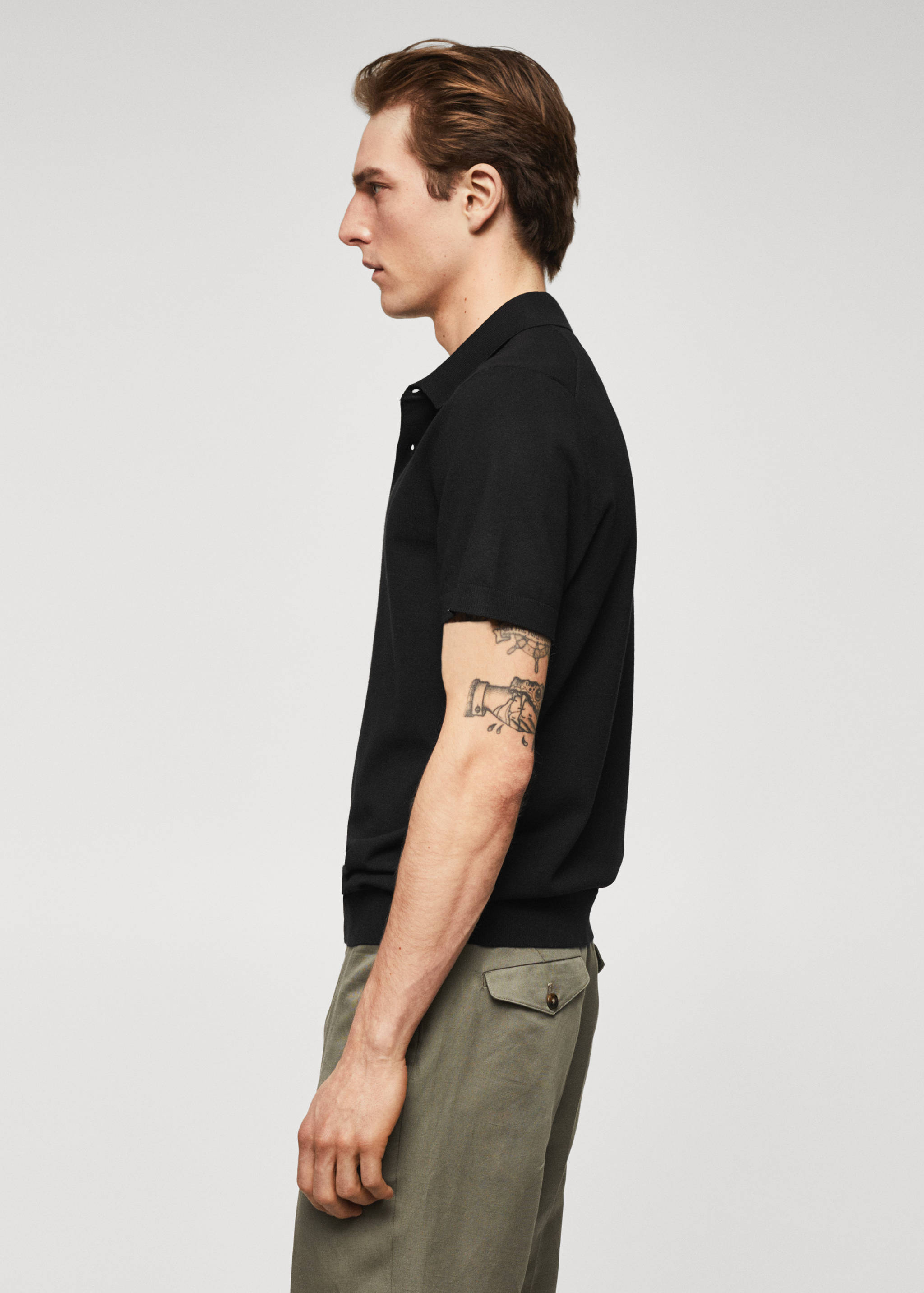 Fine-knit polo shirt - Details of the article 6