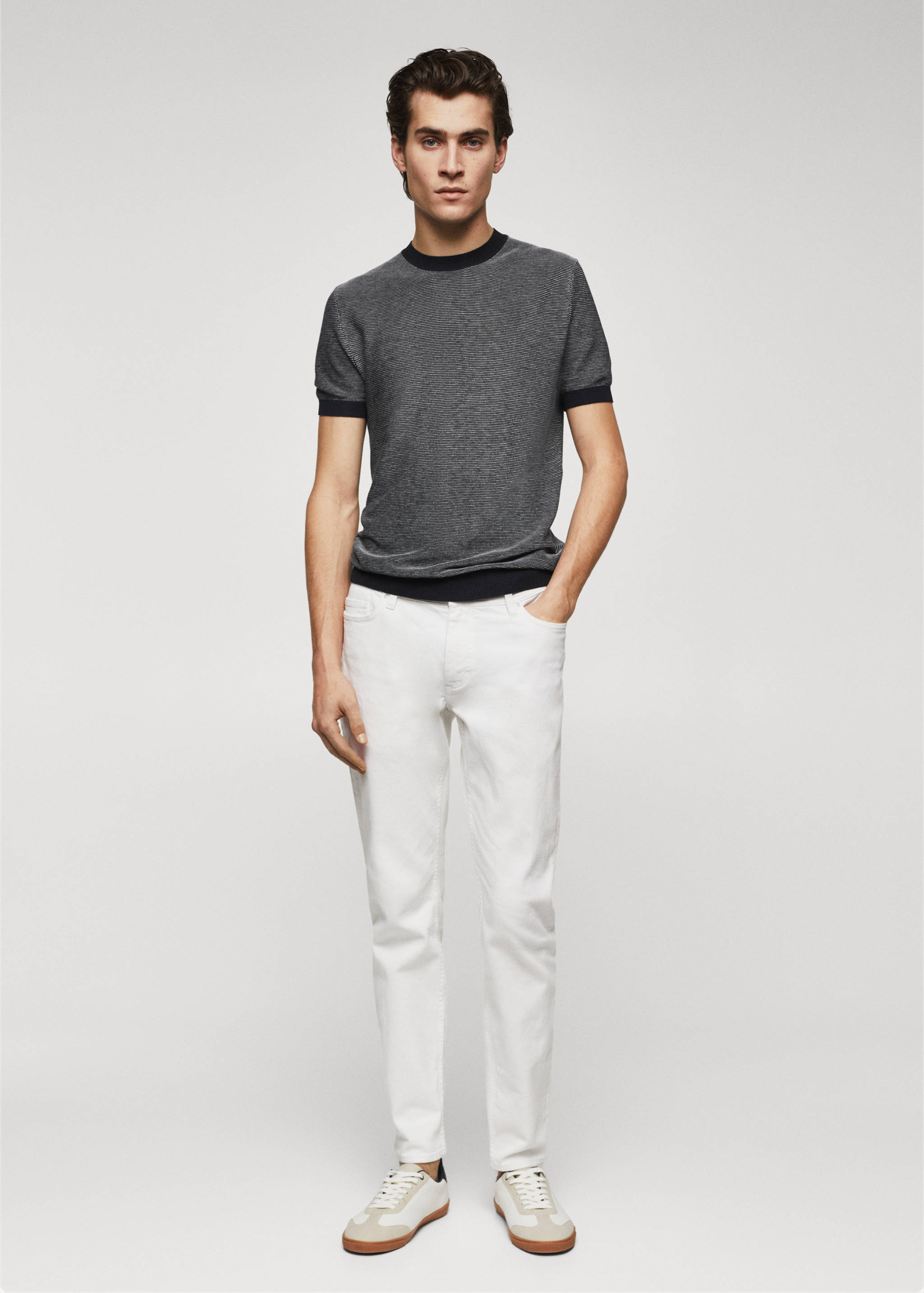 T-shirt maille texturée - Plan général