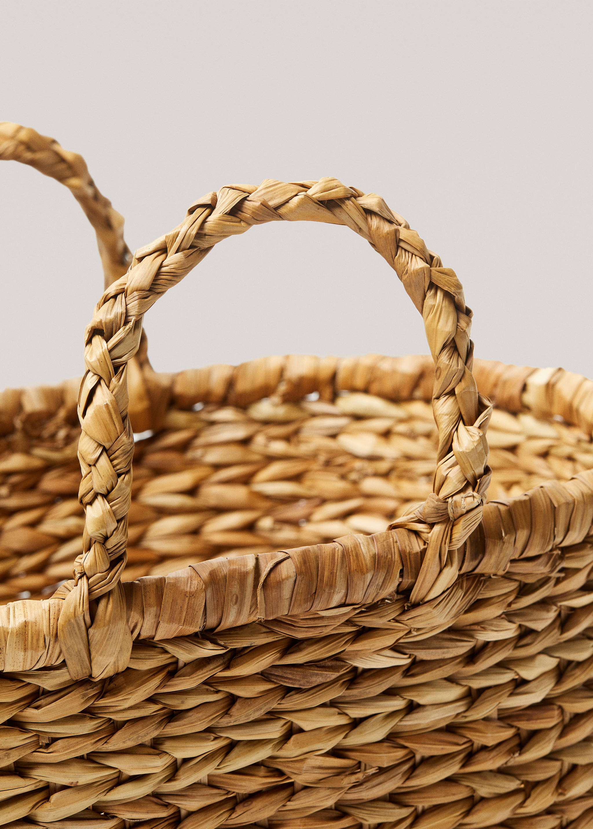 Basket with handles natural fibre 30x30x15cm - Details of the article 2