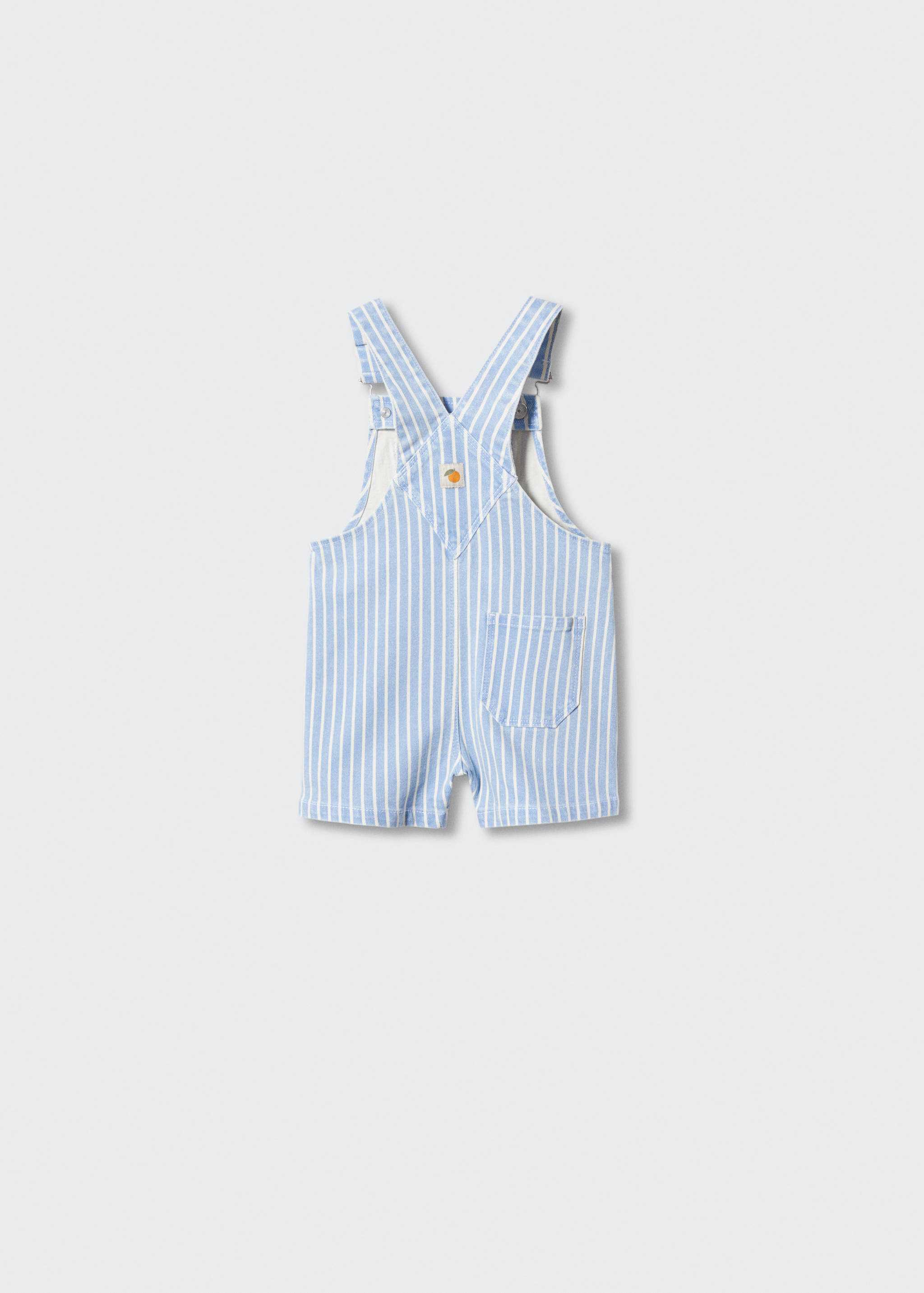Striped cotton dungarees - Reverse of the article