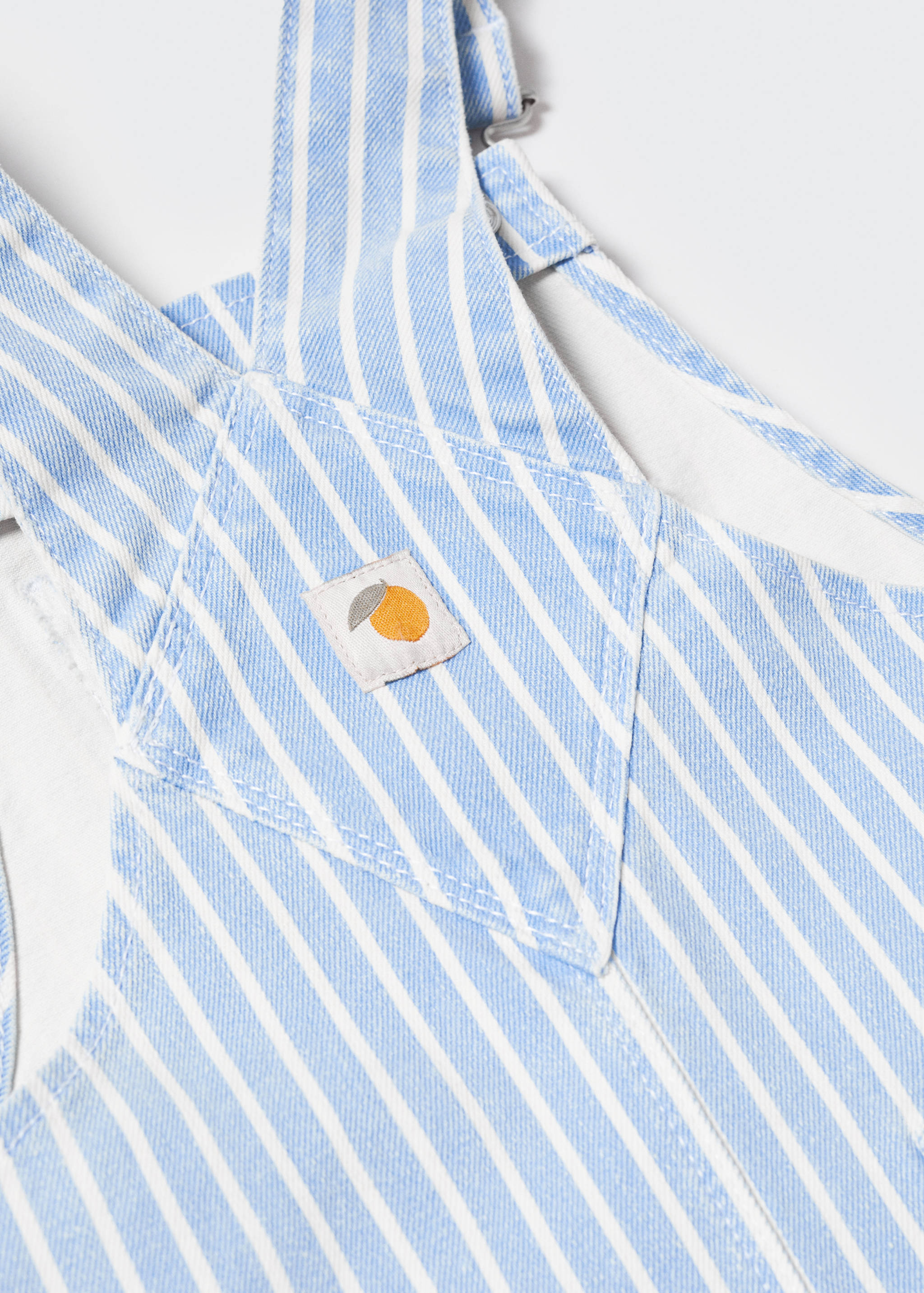 Striped cotton dungarees - Details of the article 0