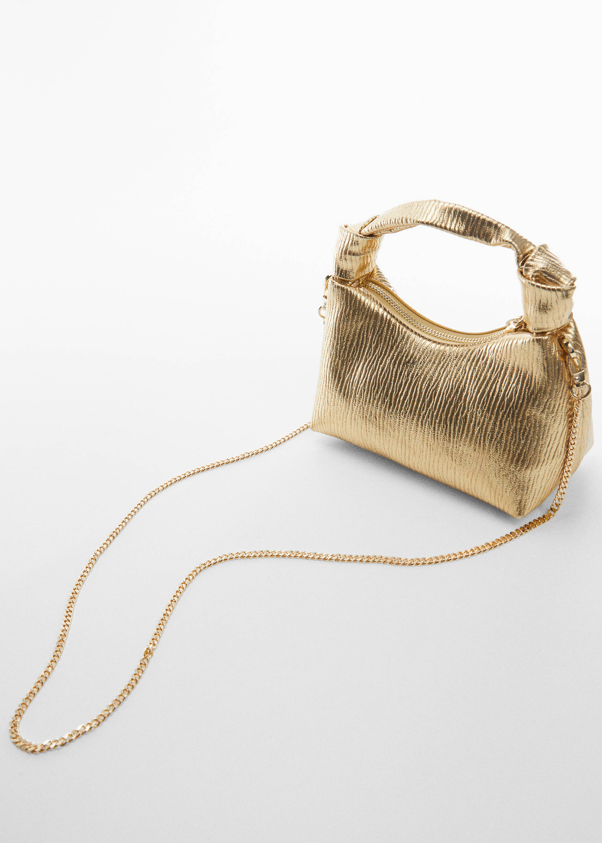 Textured knot handle bag - Details of the article 1