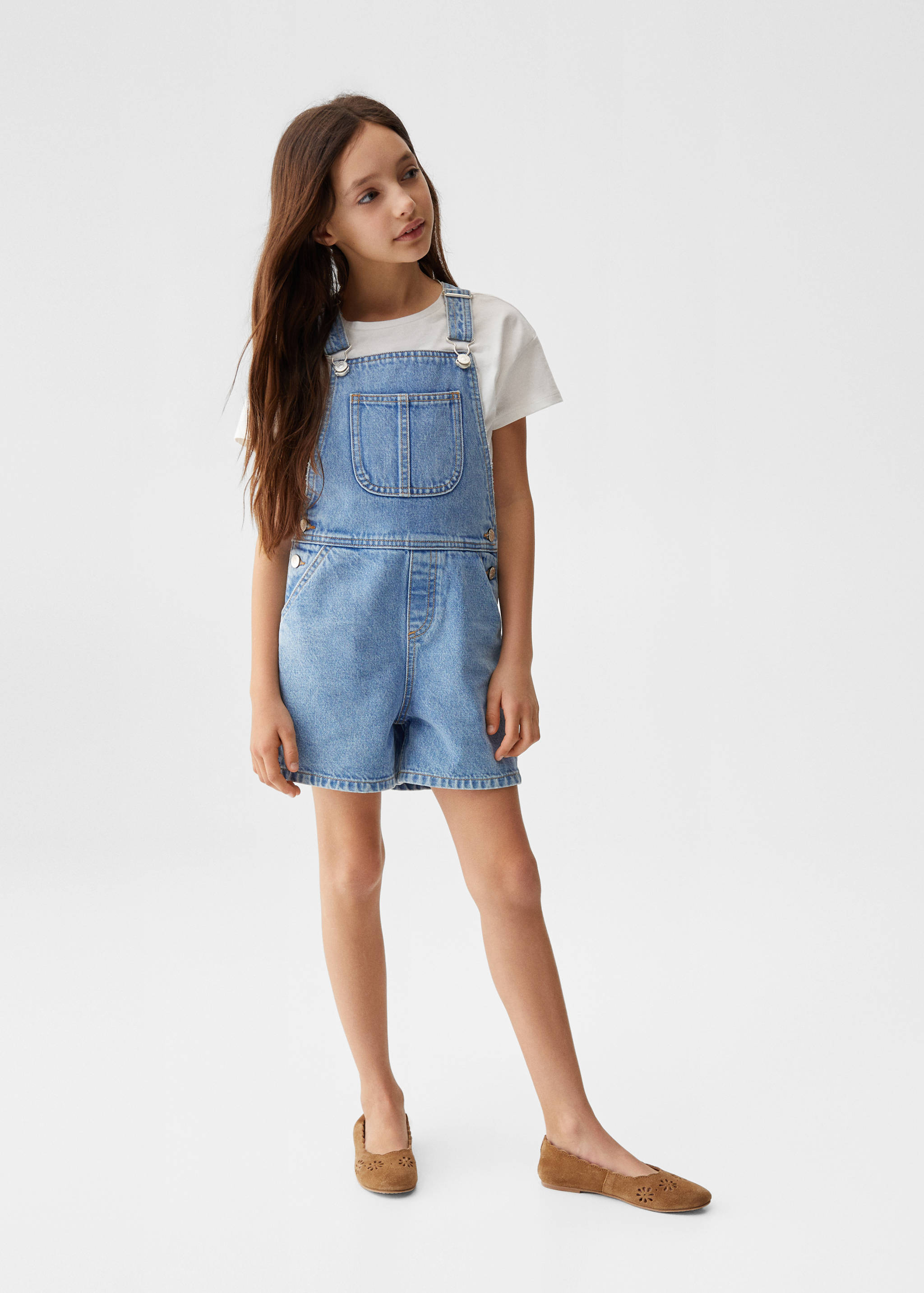 Short denim dungarees - General plane