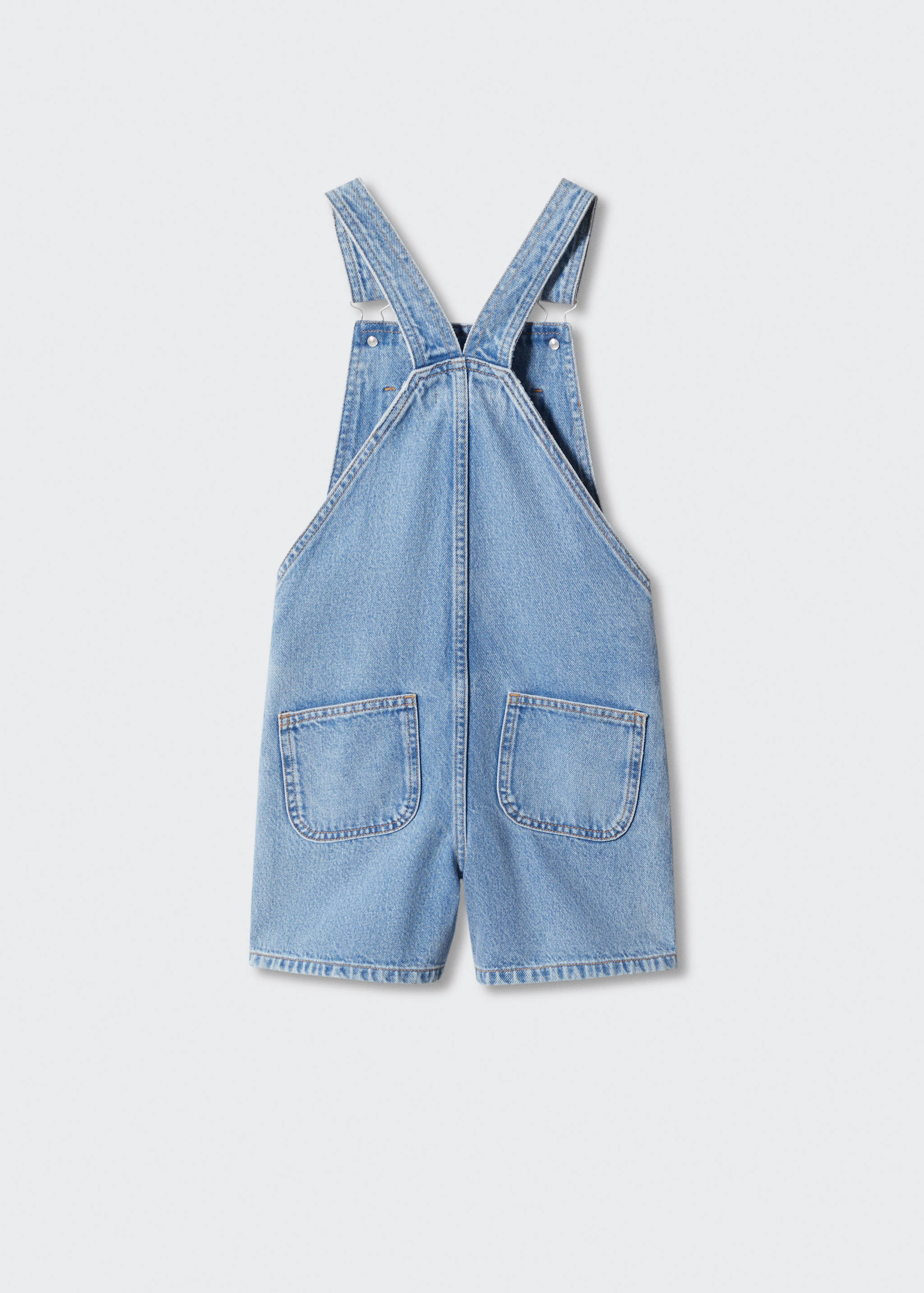 Short denim dungarees - Reverse of the article