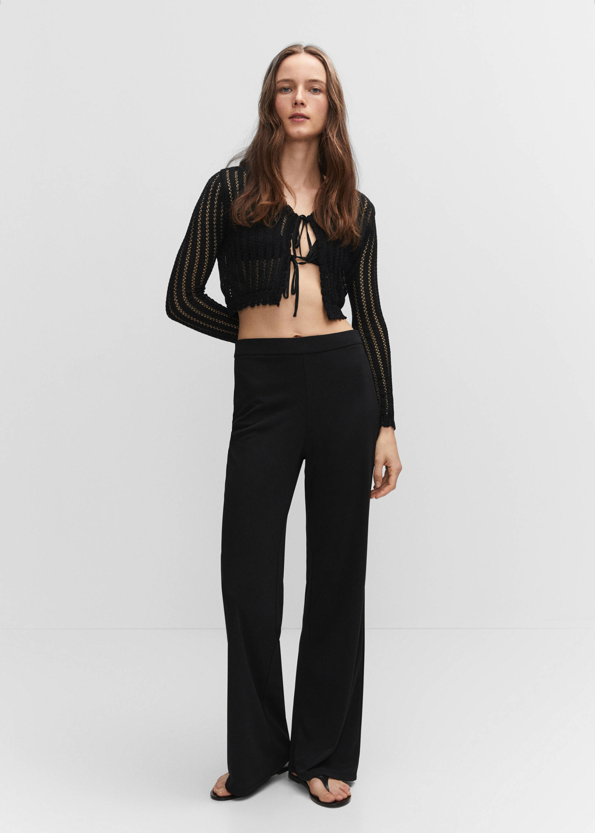 High-rise wideleg trousers - General plane