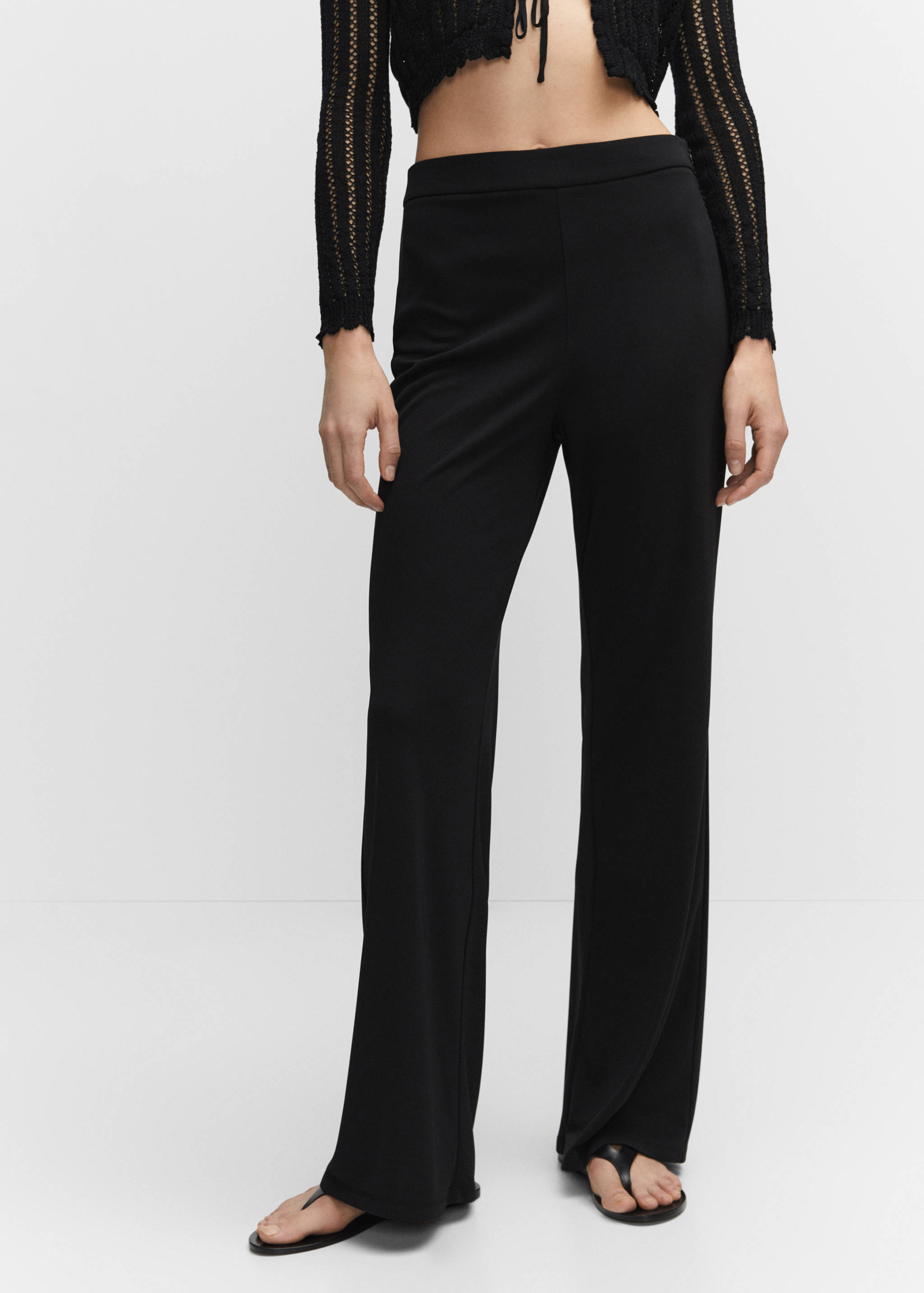 High-rise wideleg trousers - Details of the article 1
