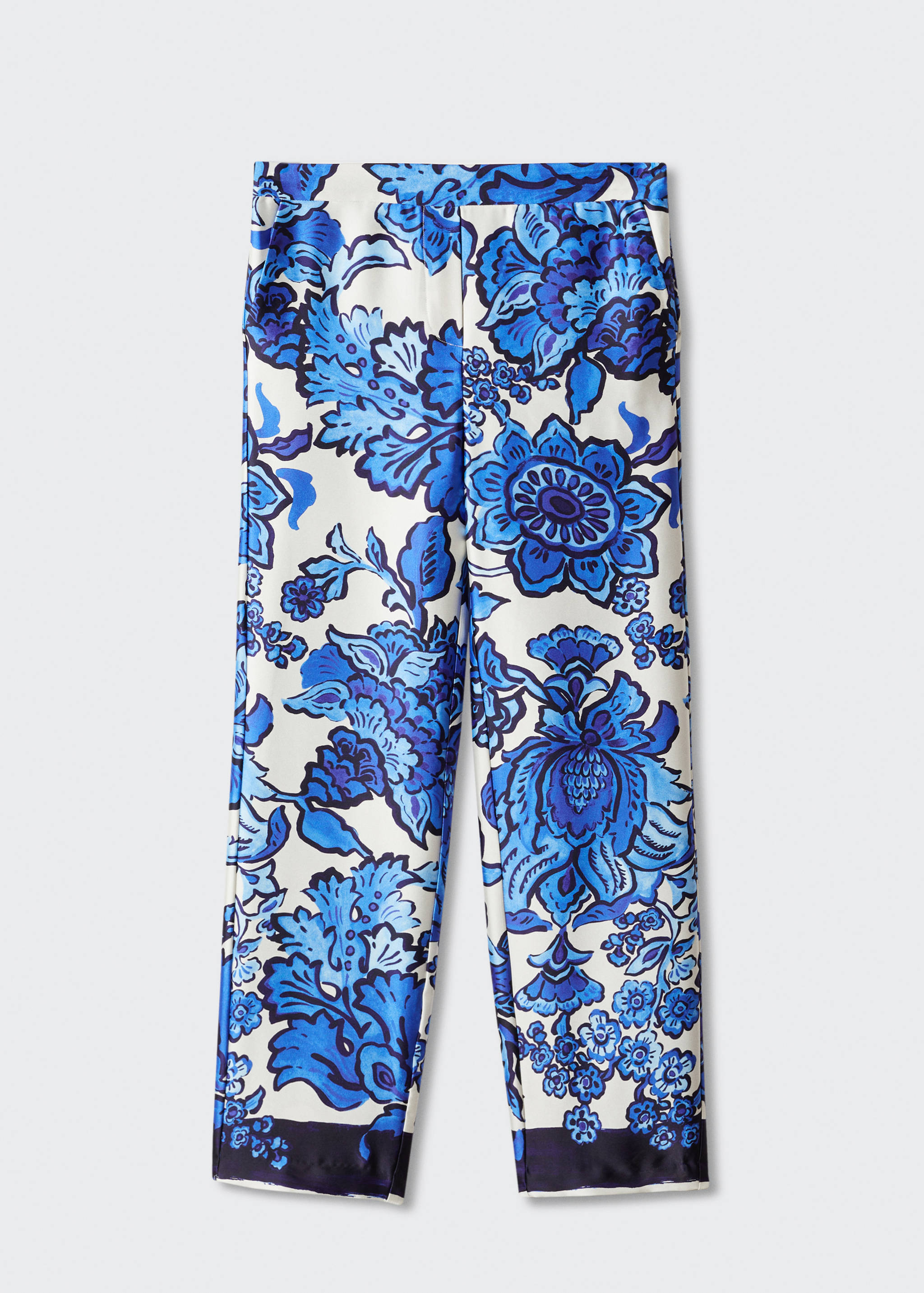 Floral satin trousers - Article without model