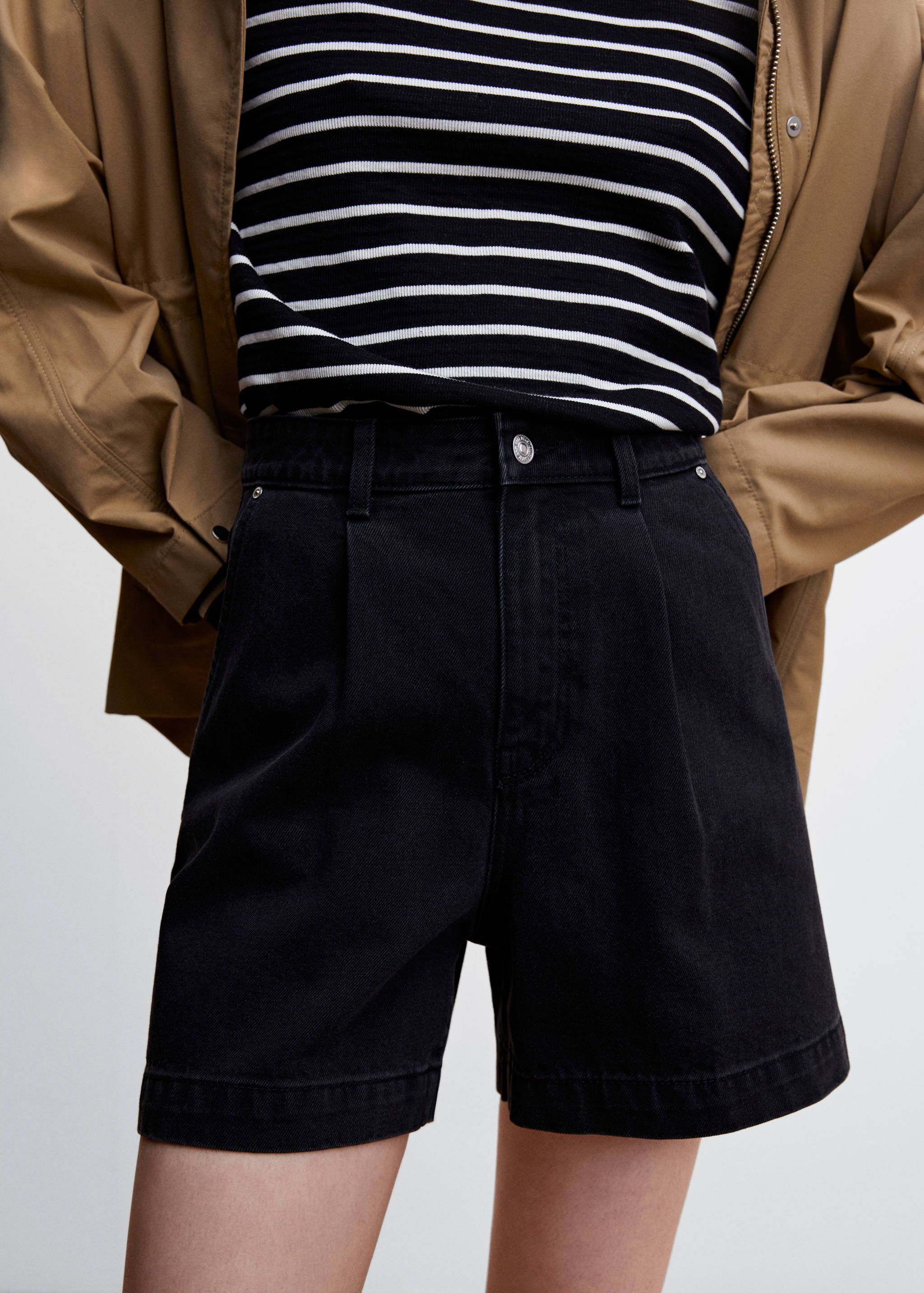 褶皱宽松短裤 - null