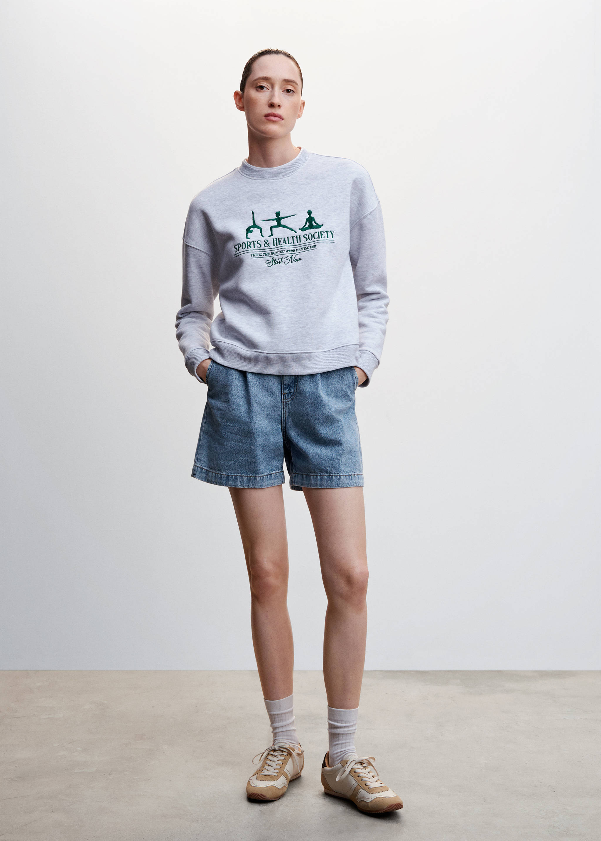 宽松褶皱短裤 - null