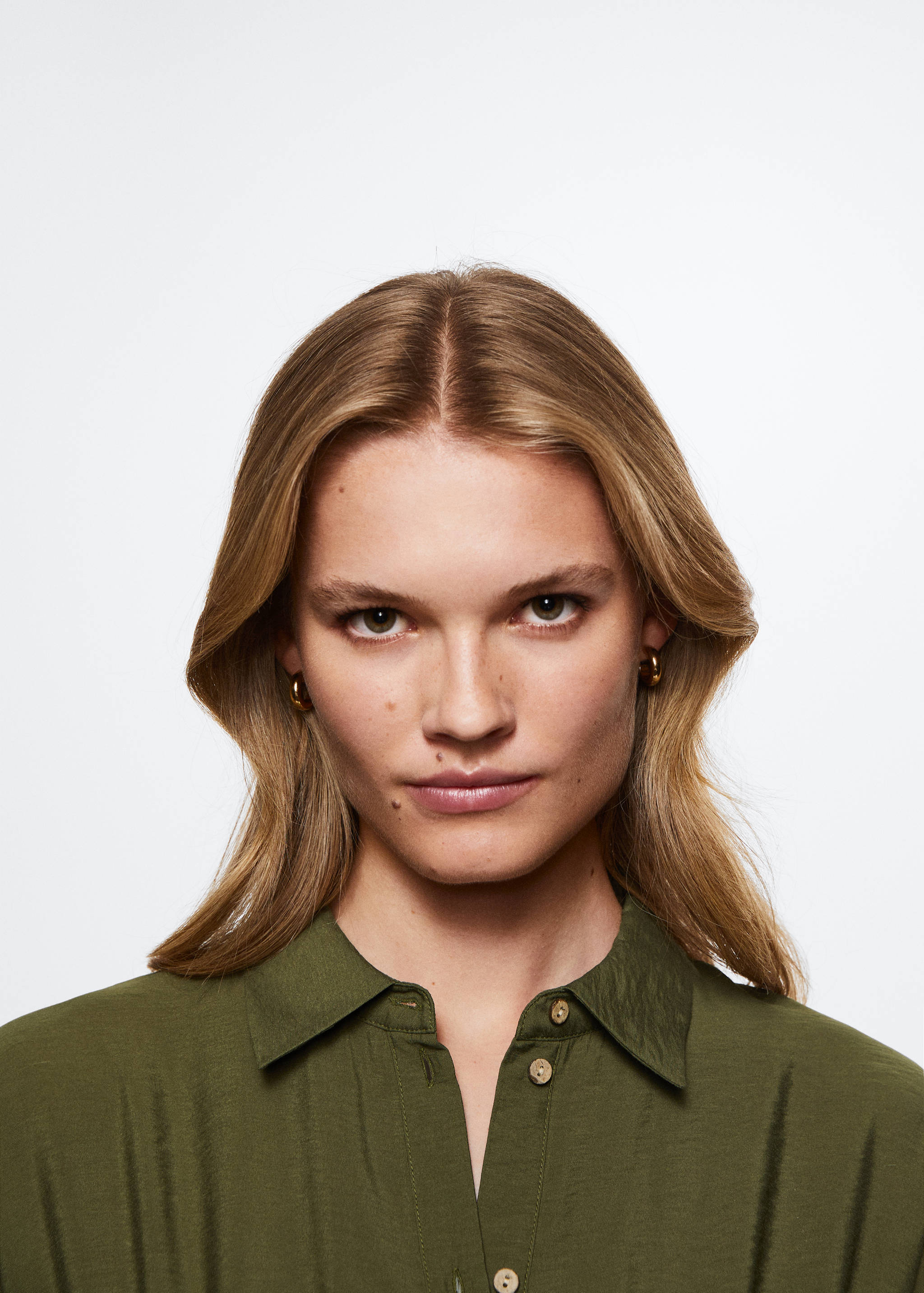 Vestido fluido camisero - Detalle del artículo 1