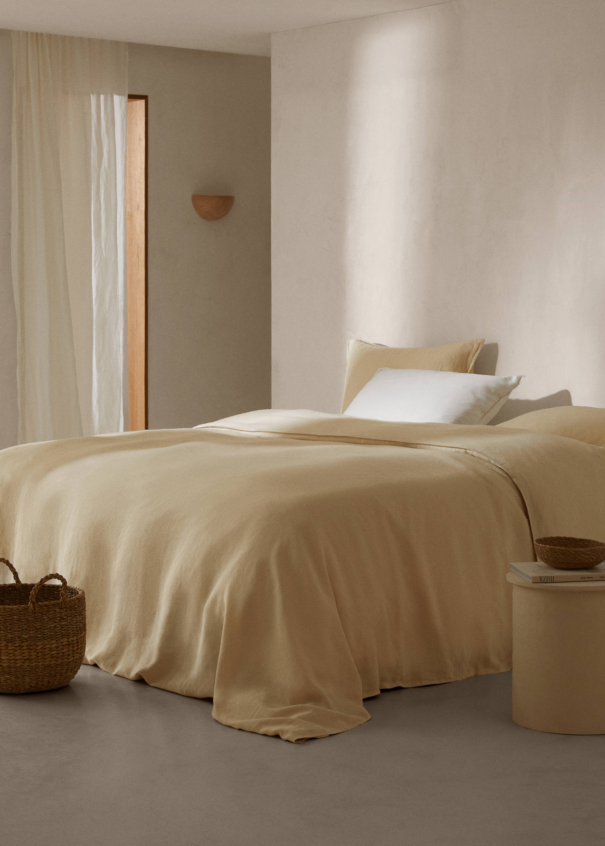 100% linen duvet cover large superking bed - General plane