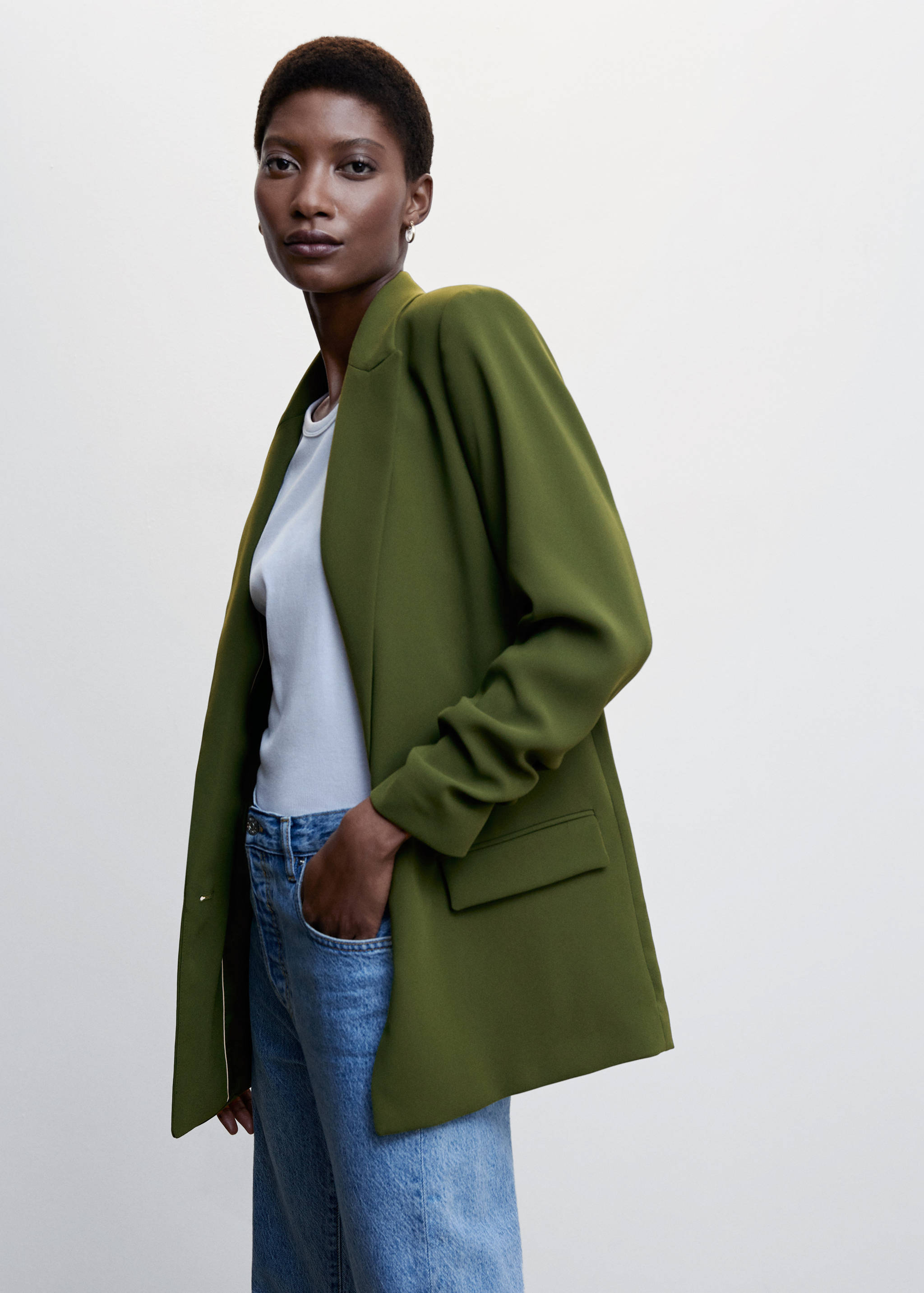 Flowy suit blazer - Medium plane