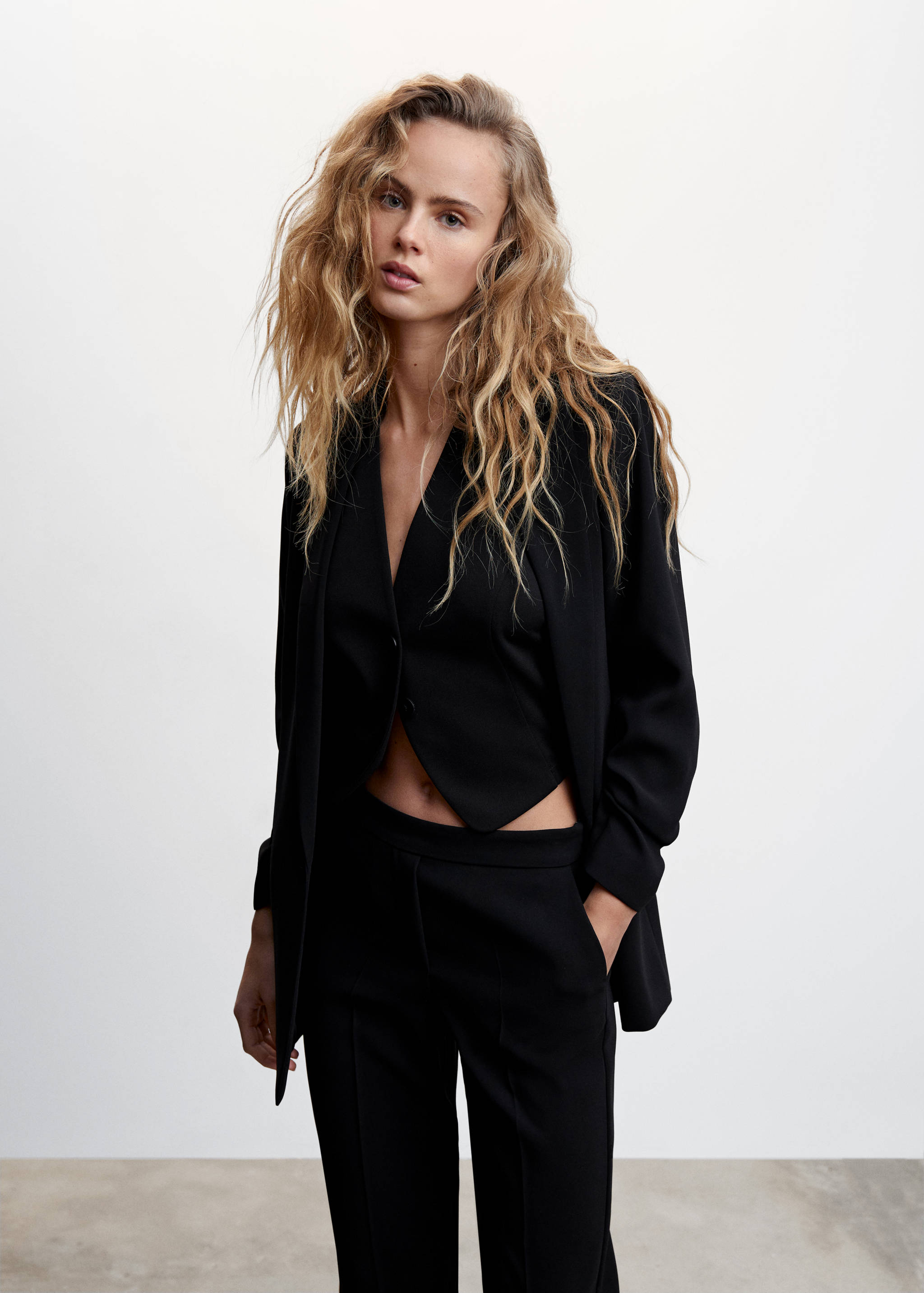 Flowy suit blazer - Medium plane