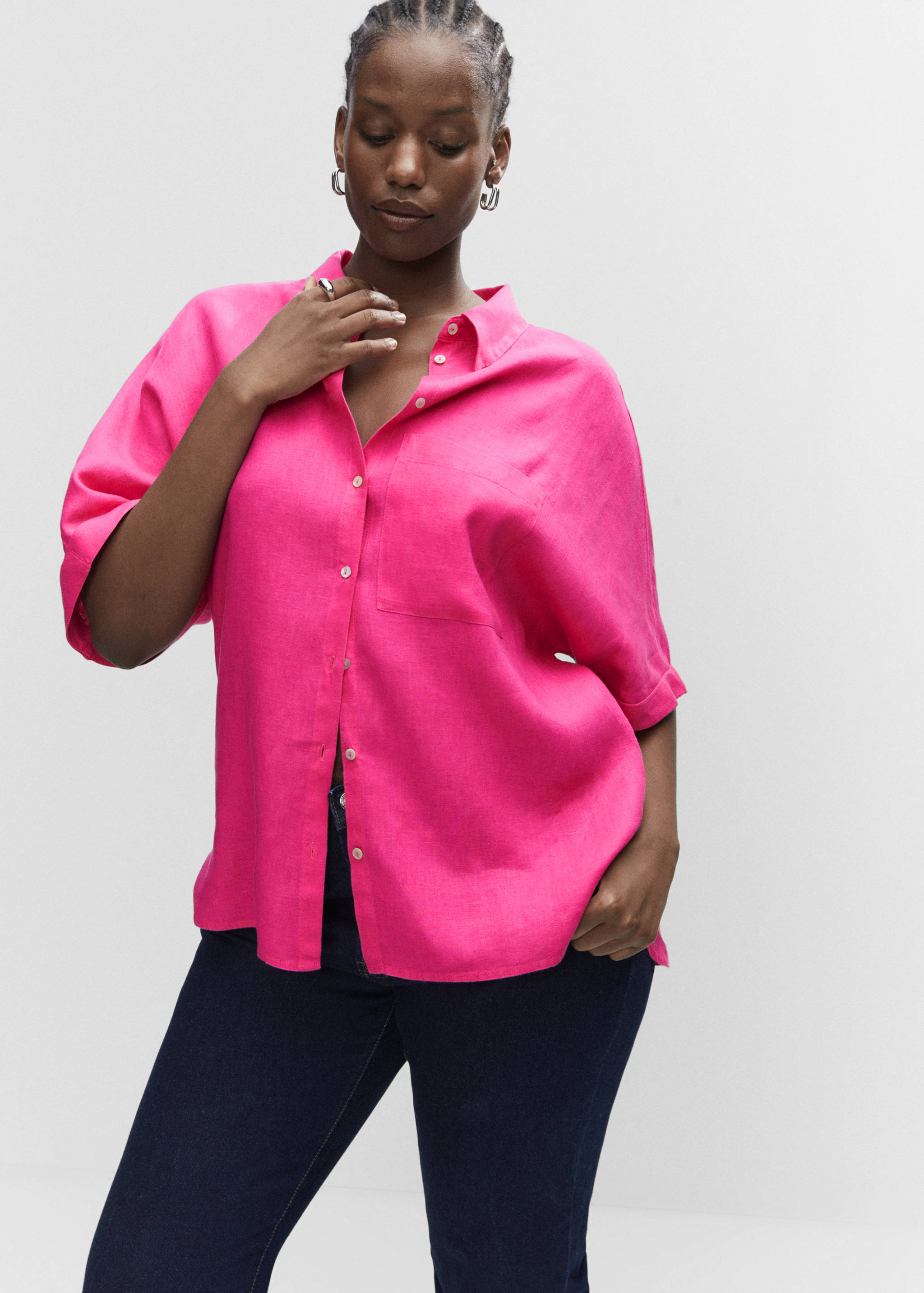 Pocket linen shirt - Details of the article 5