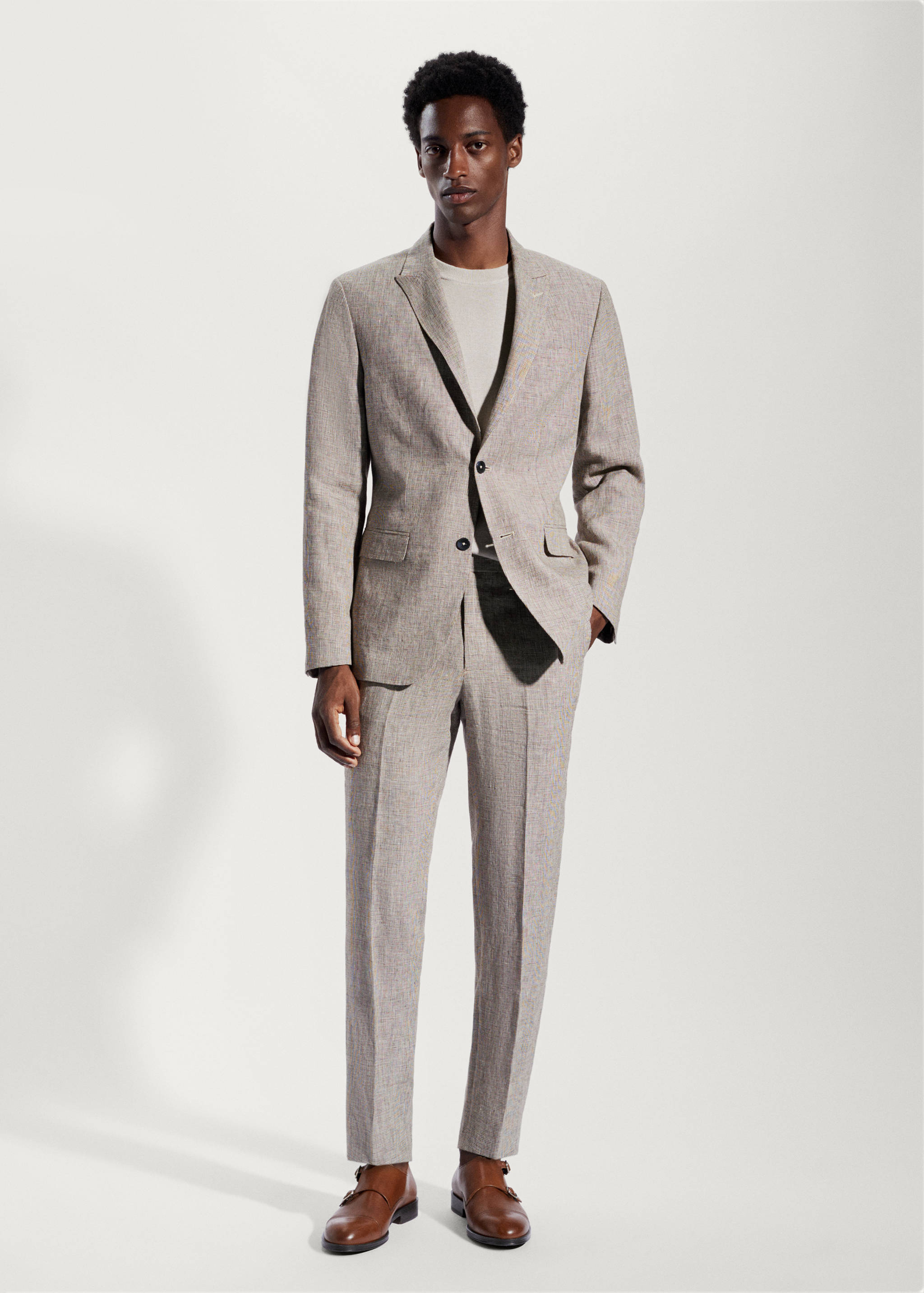 Veste costume 100 % lin - Plan général