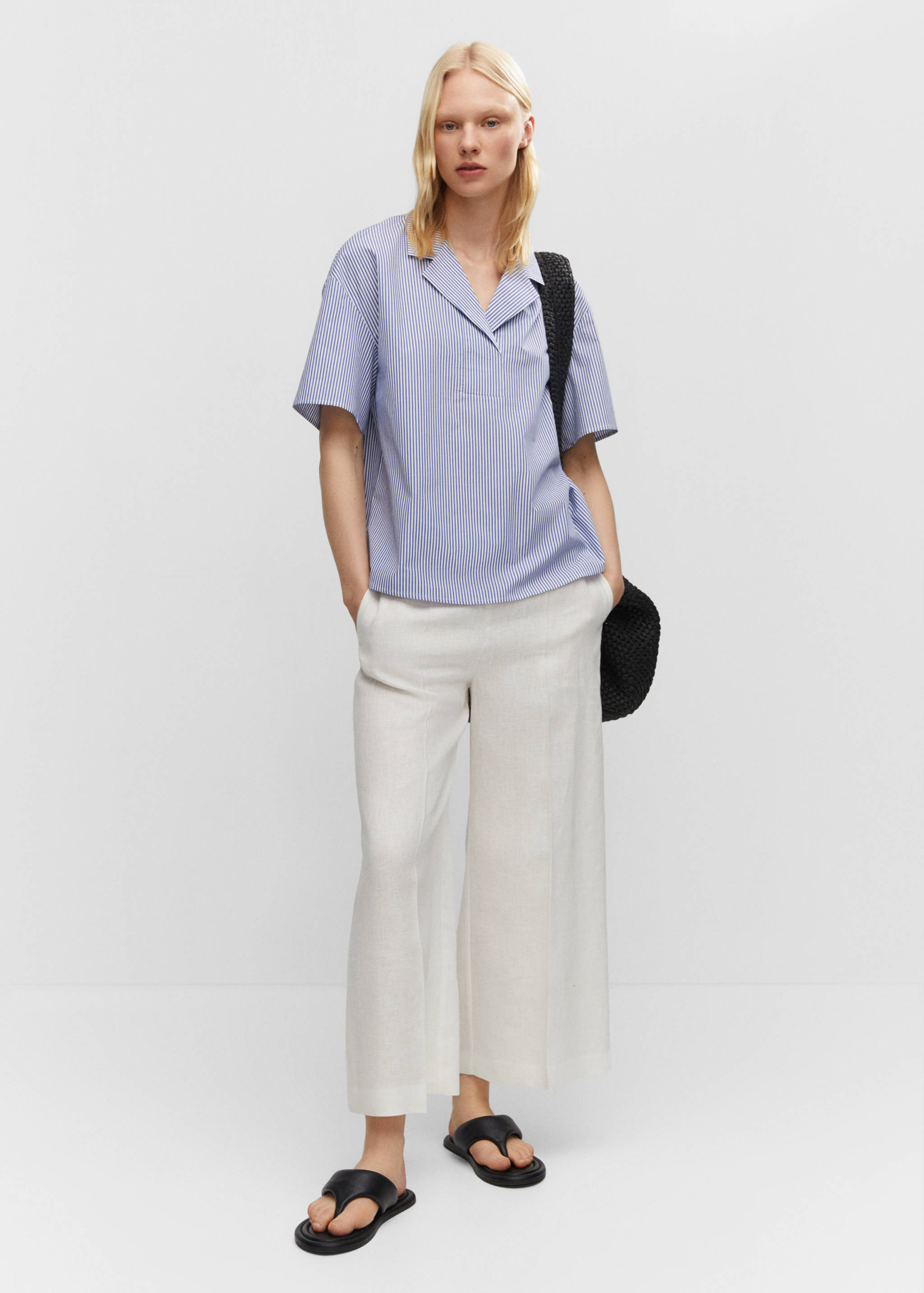 Chemise rayures manches courtes - Plan général