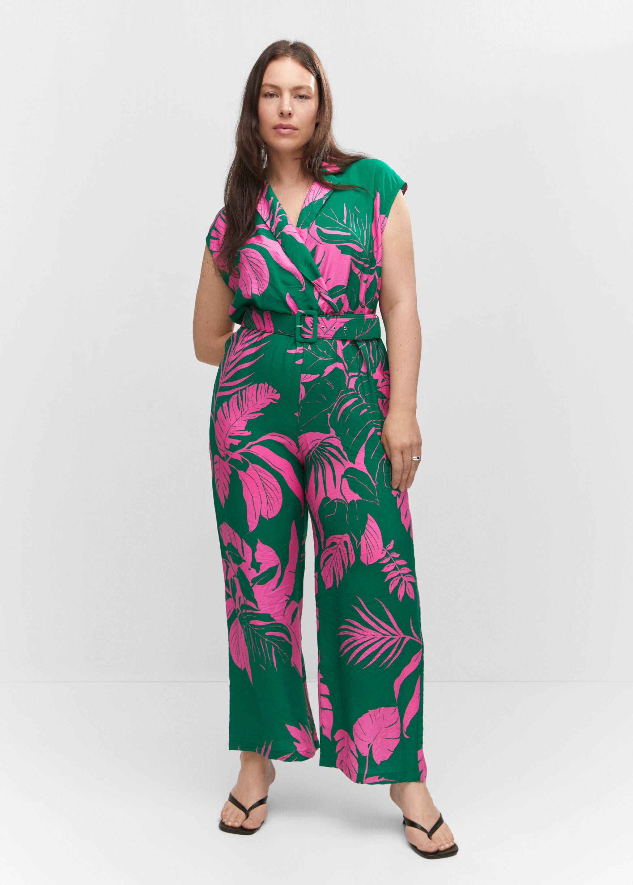 Belt printed jumpsuit - Details of the article 3