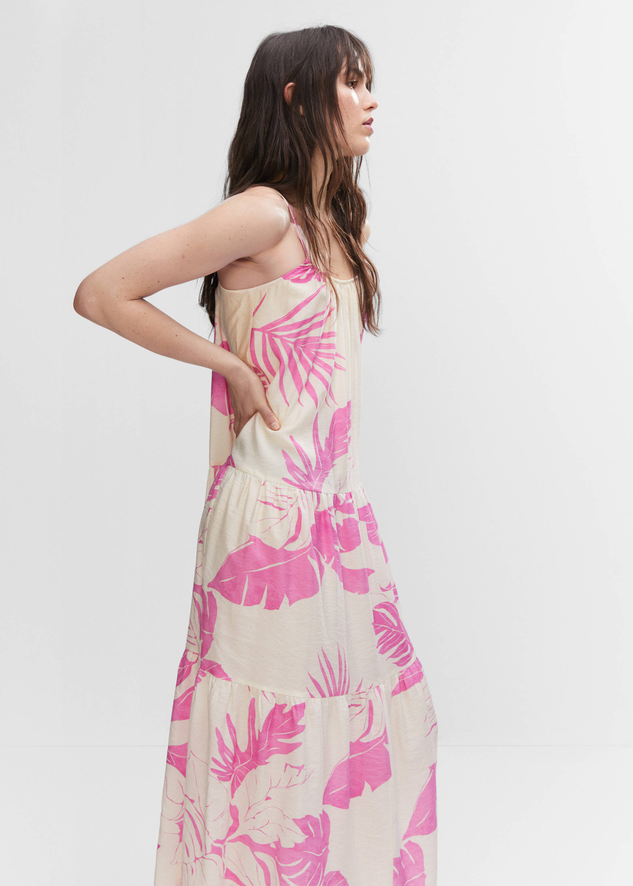 Long printed dress - Details of the article 2