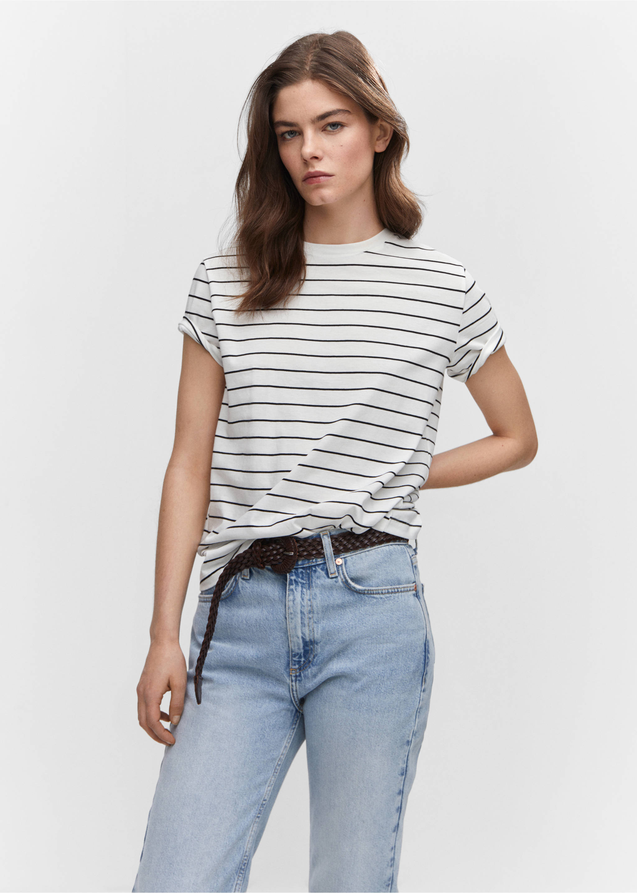 100% cotton t-shirt - Medium plane, Off White. Ref: 57000280-00.