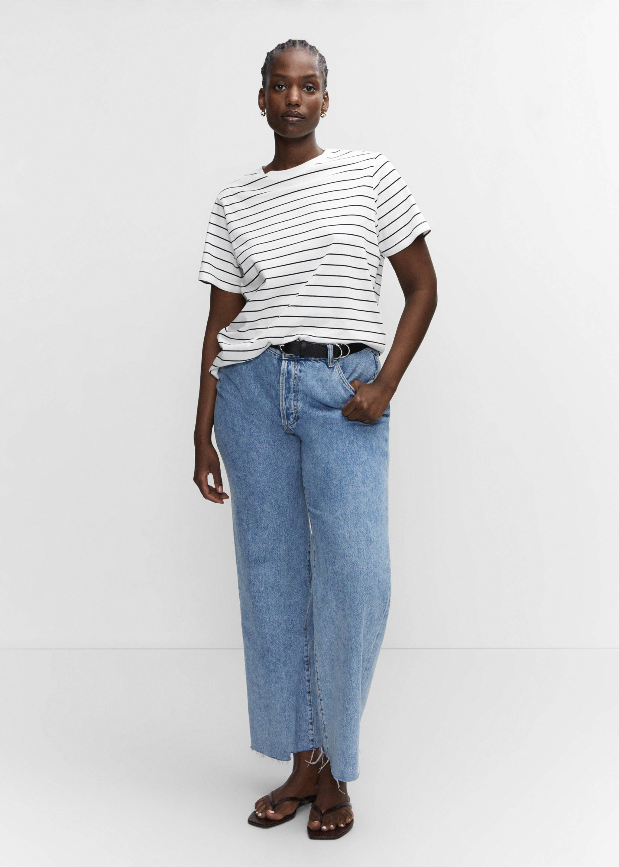100% cotton t-shirt - Details of the article 3, Off White. Ref: 57000280-00.