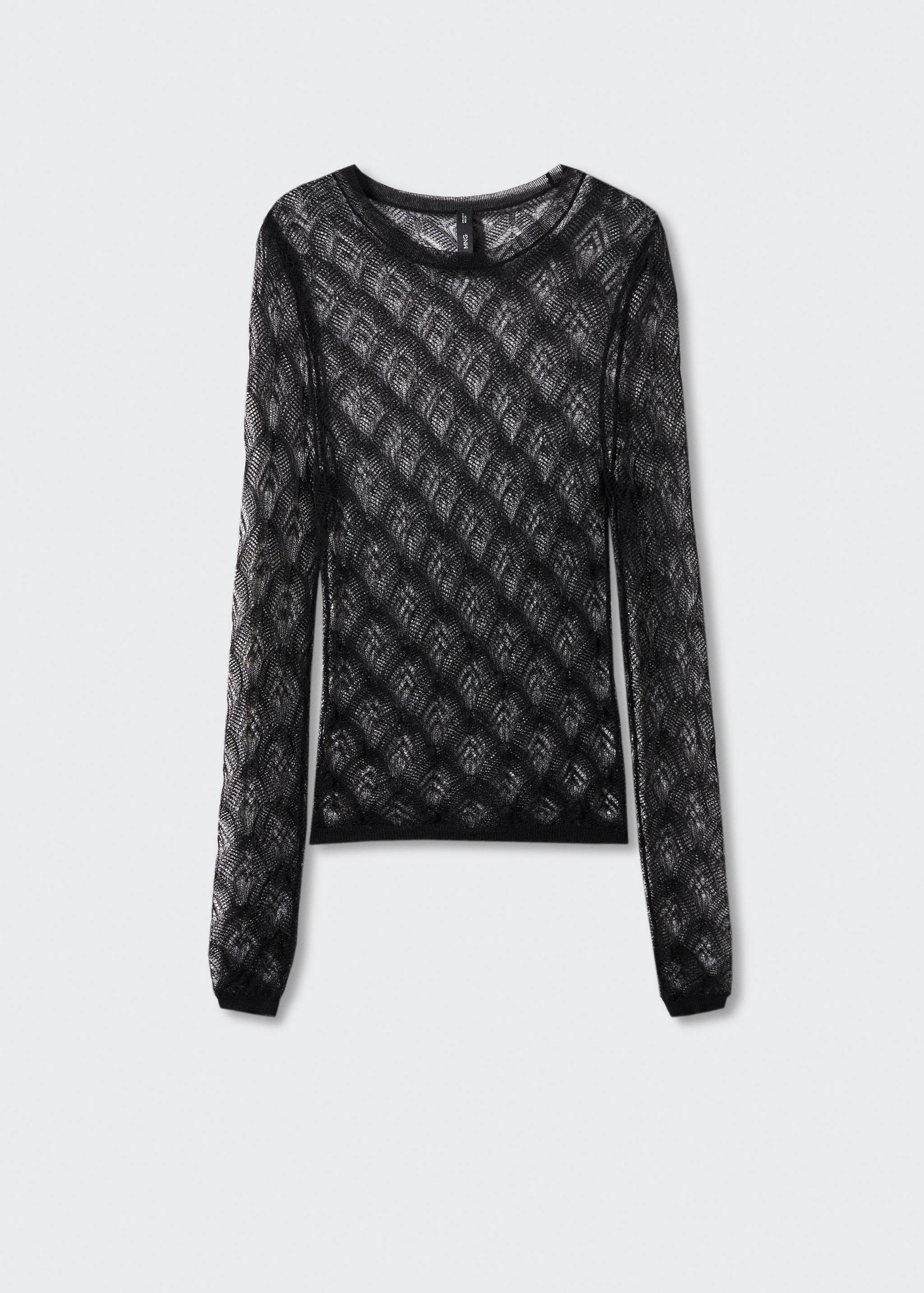 几何图案网眼T恤 - null