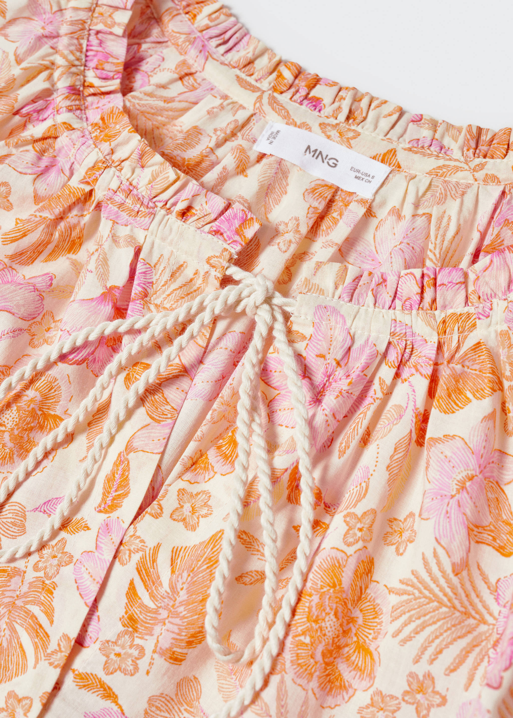 Cord floral dress - Details of the article 8