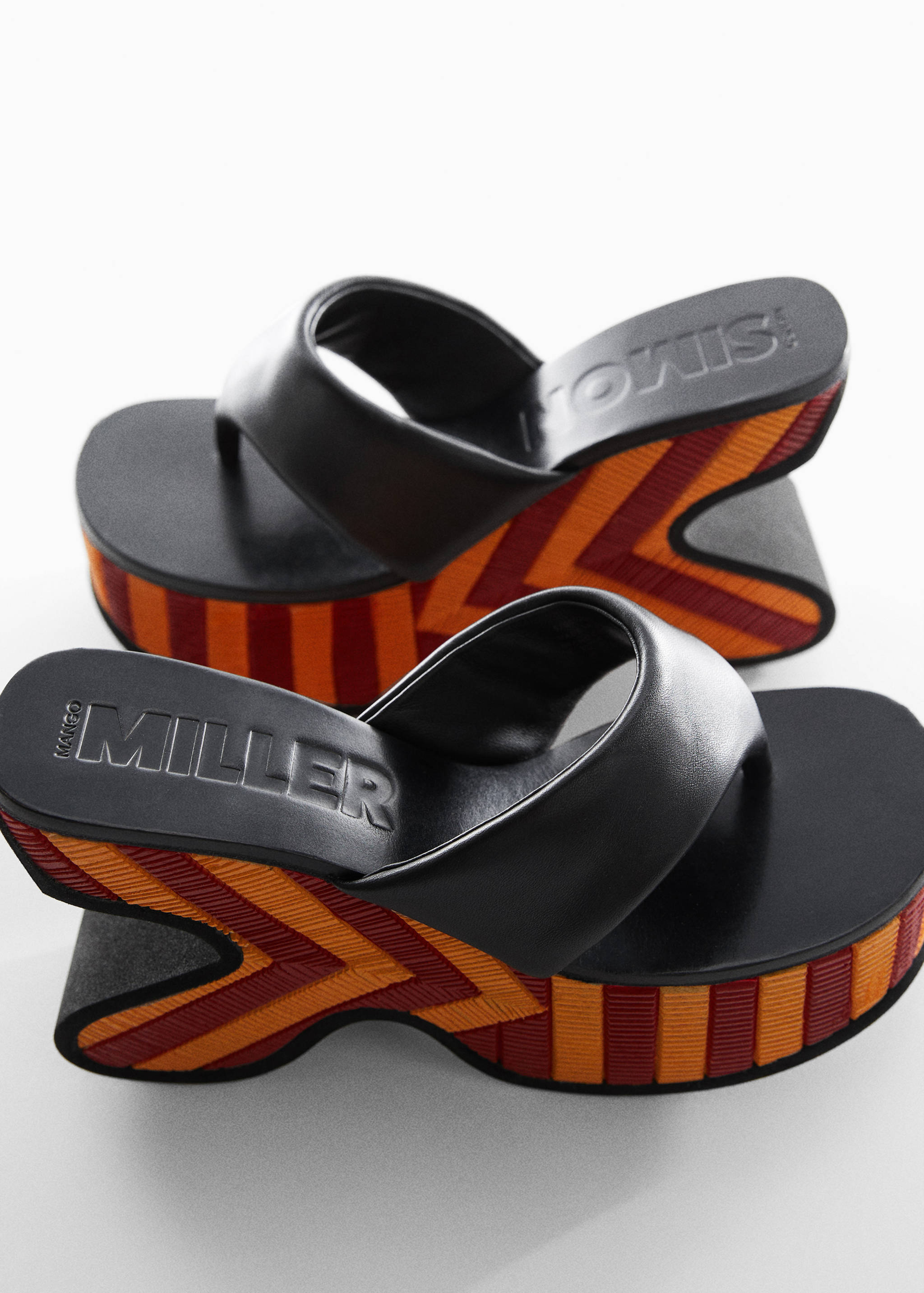 Irregular leather platform sandals - Details of the article 2
