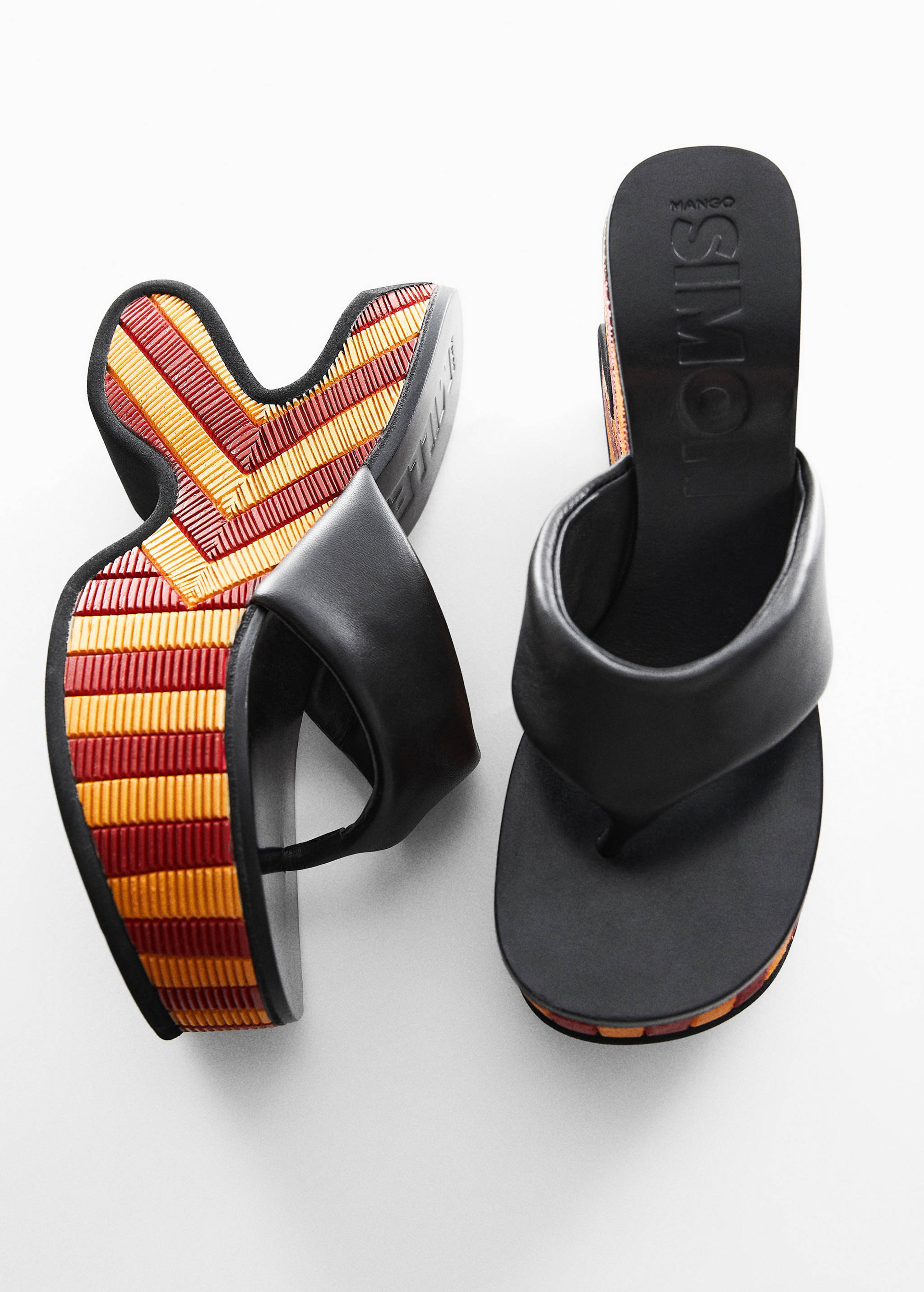 Irregular leather platform sandals - Details of the article 5