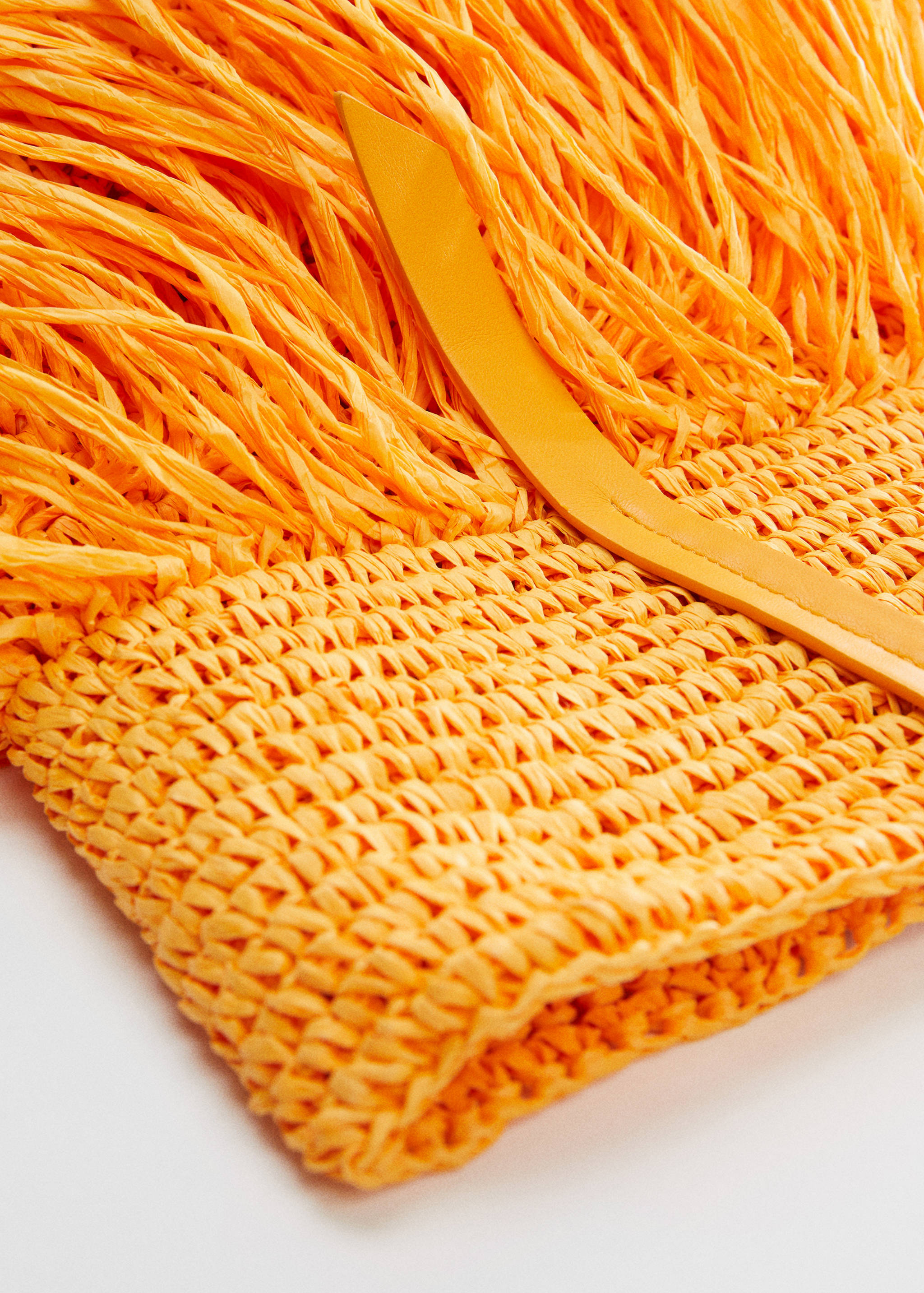 Maxi fringed natural fibre bag - Details of the article 1