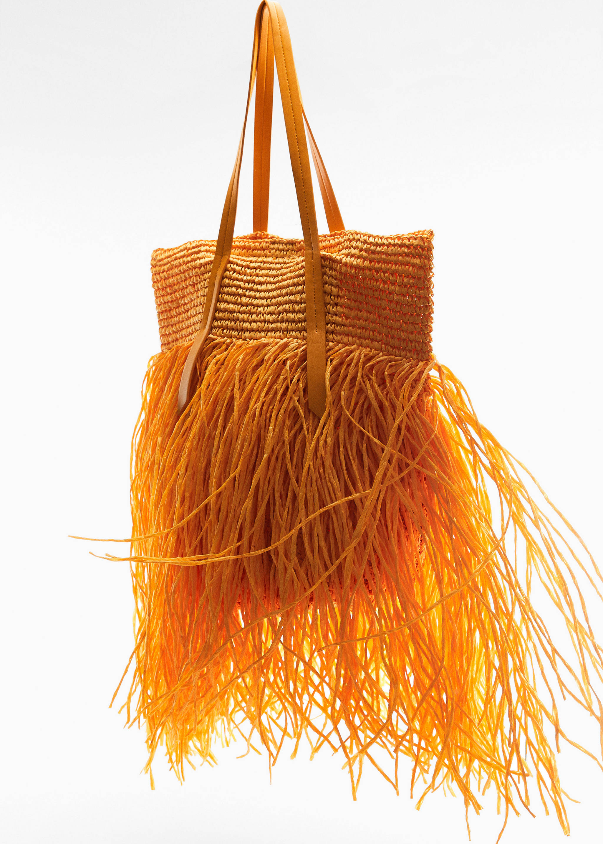 Maxi fringed natural fibre bag - Details of the article 5