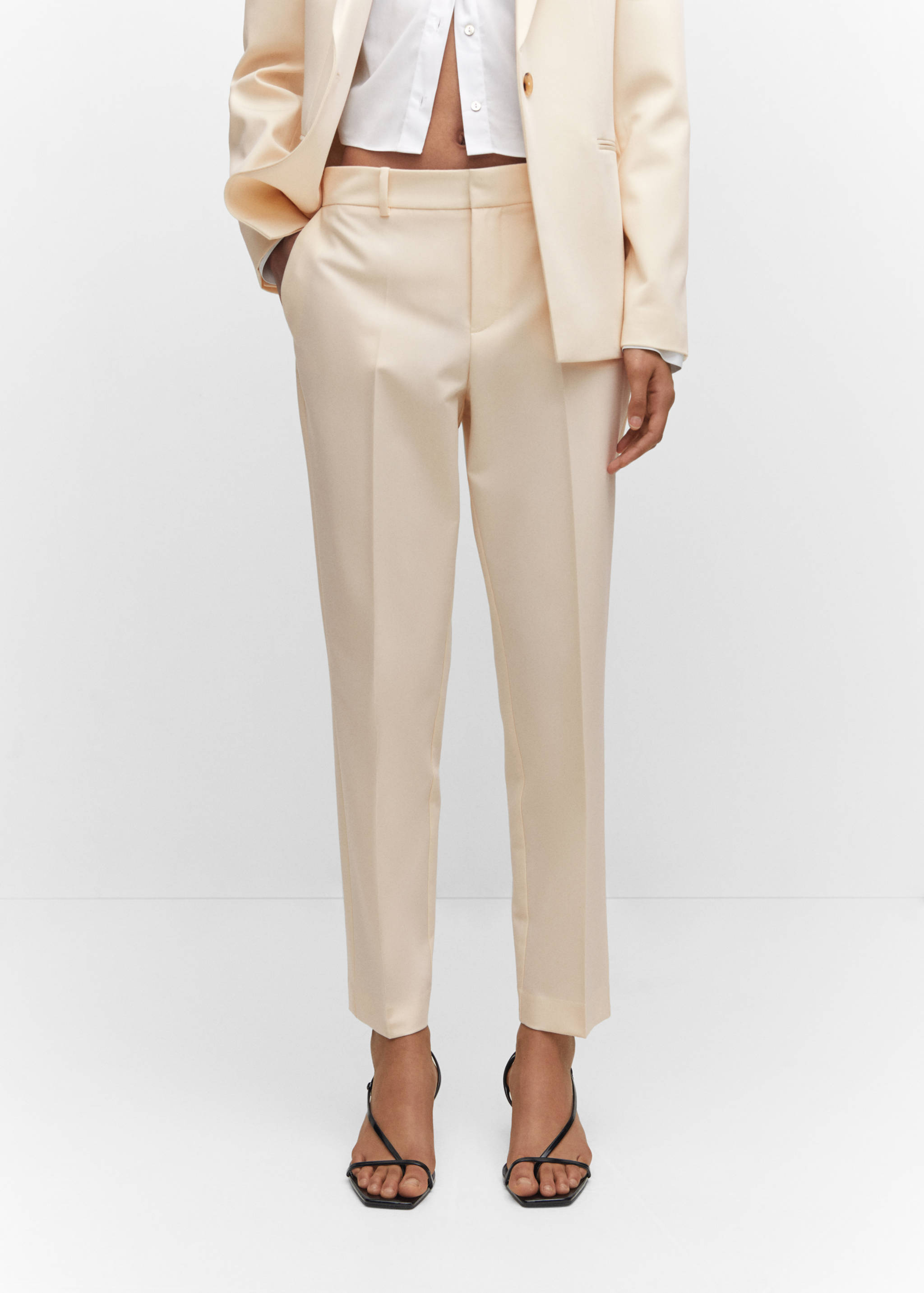 Straight suit trousers - Medium plane