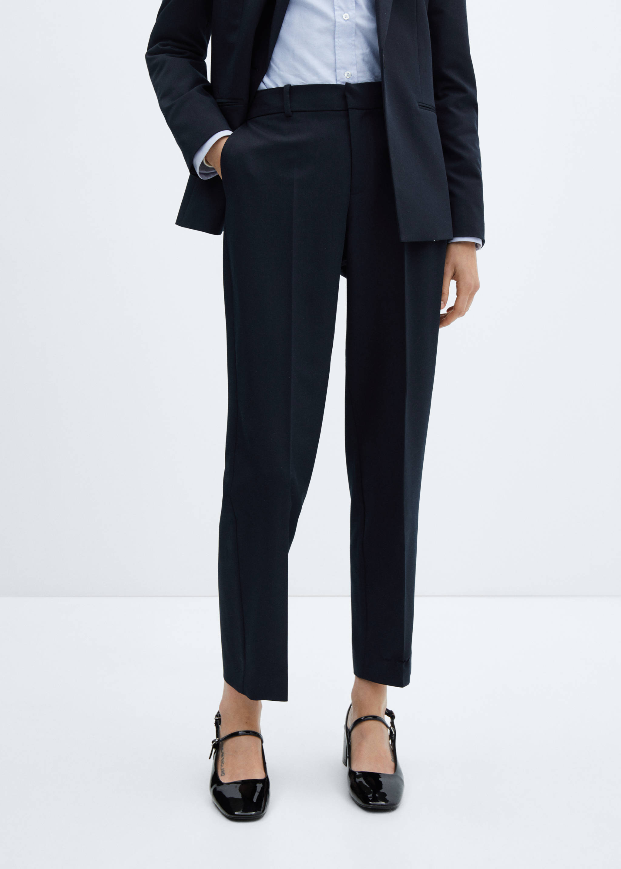 Straight suit trousers - Medium plane